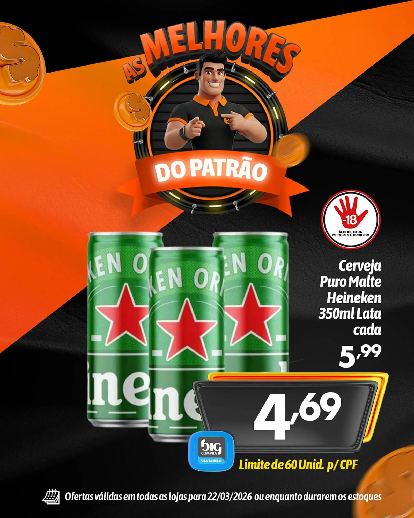 Encarte de Catálogo Supermercados Big Compra 22 de março até 22 de março 2026 - Pagina 1