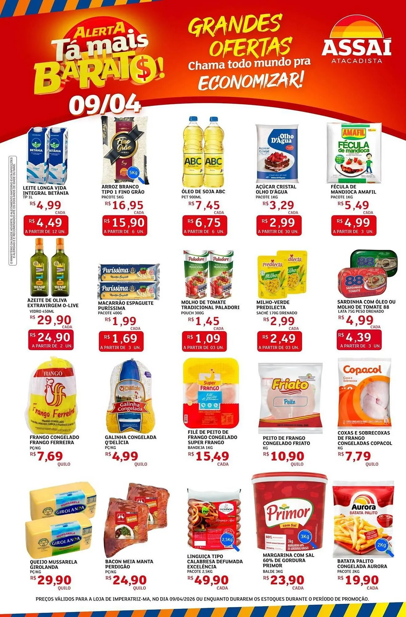 Encarte de Encarte Assaí Atacadista 9 de abril até 9 de abril 2026 - Pagina 1