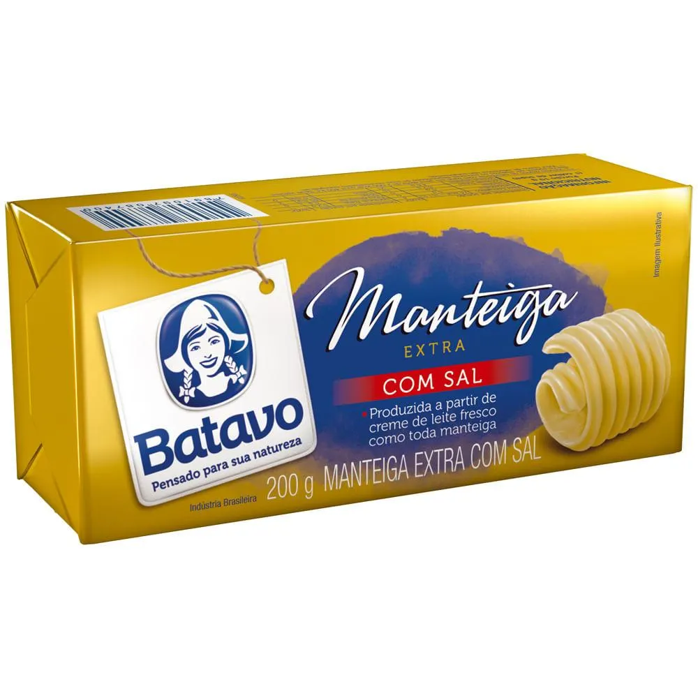 MANTEIGA BATAVO 200G Tablete COM SAL