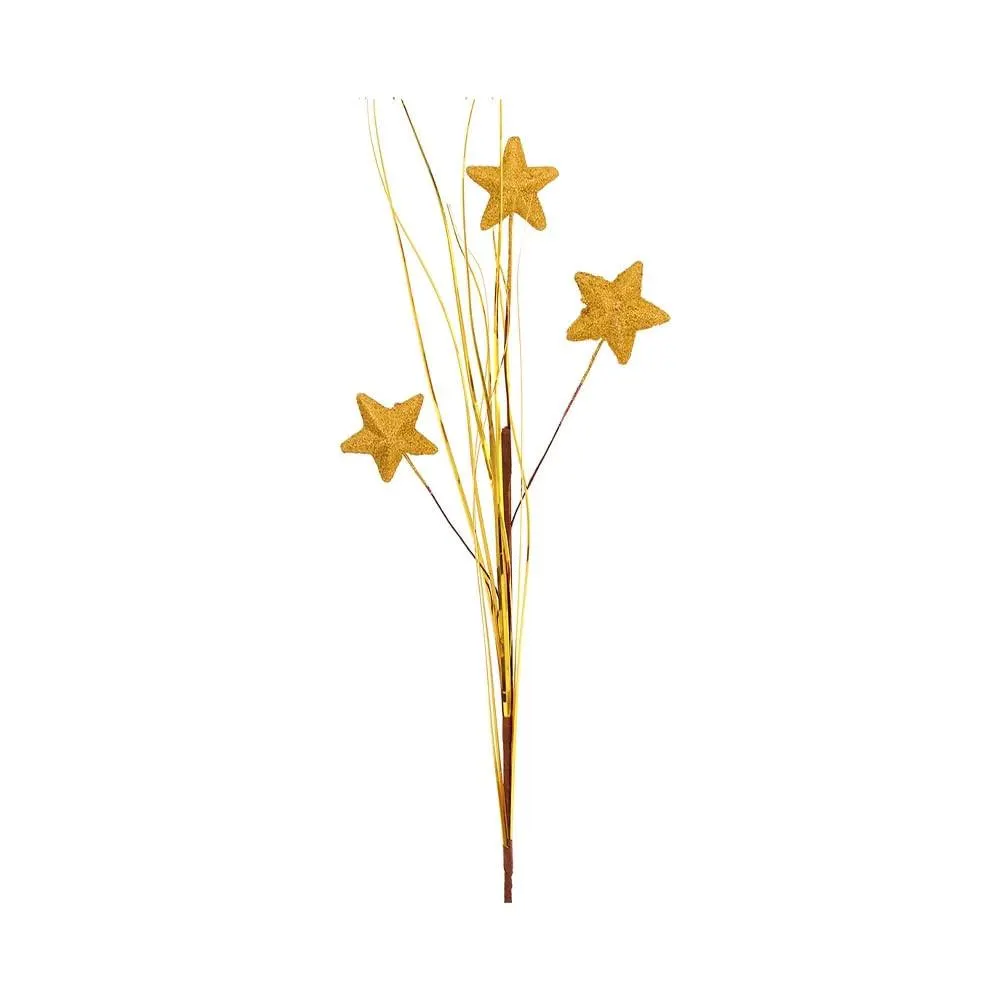 Haste Estrelas Grillo com Glitter X3 Dourado