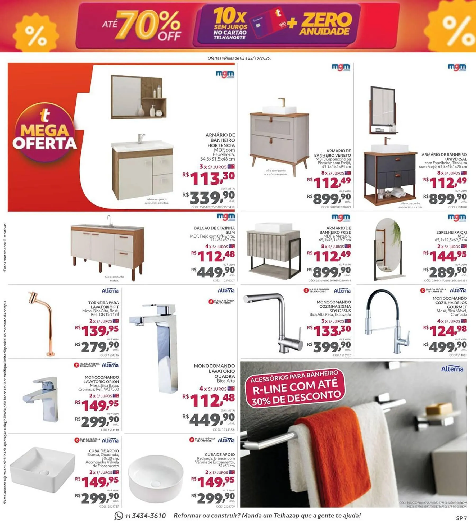 Encarte de Catálogo Telhanorte 2 de outubro até 22 de outubro 2025 - Pagina 7