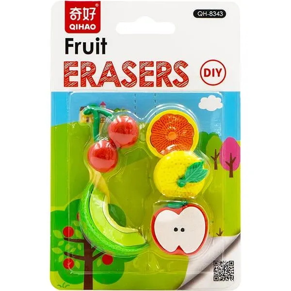 Borracha fantasia Frutas e Legumes 2, QH-8343, TOCHAIN - BT 1 UN