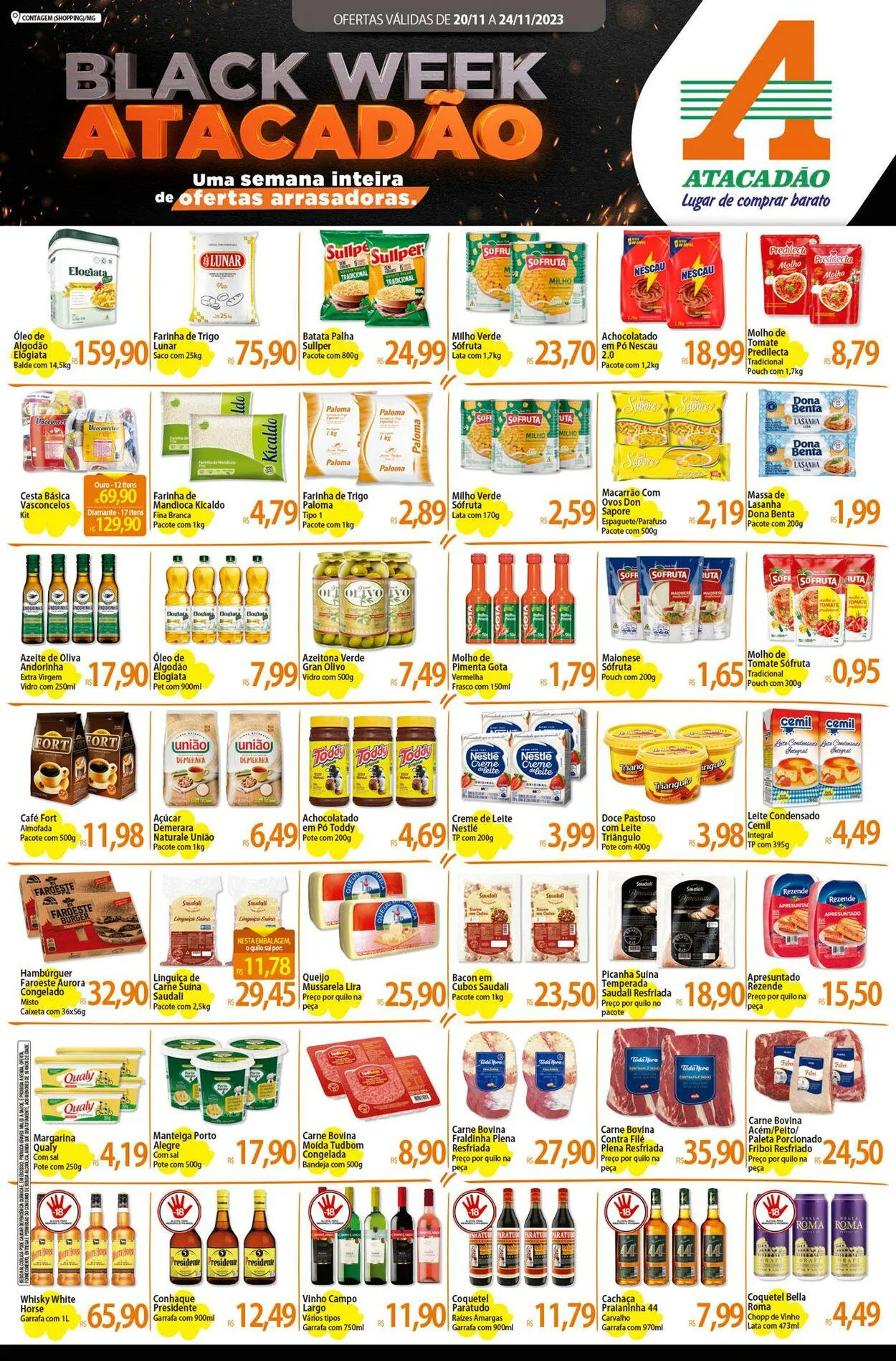 Encarte de Atacadão - MG - Contagem (Shopping) 20 de novembro até 24 de novembro 2023 - Pagina 1