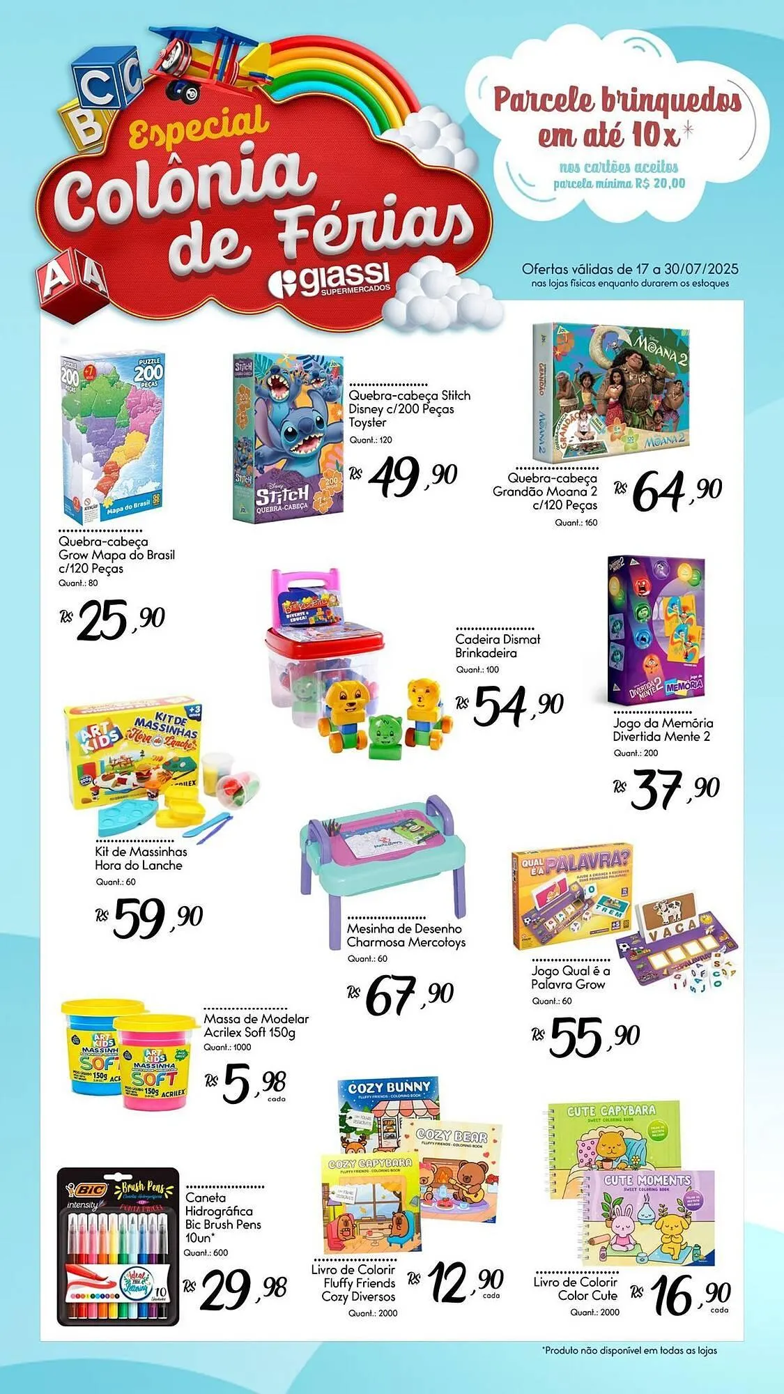 Encarte de Catálogo Giassi Supermercados 17 de julho até 30 de julho 2025 - Pagina 1