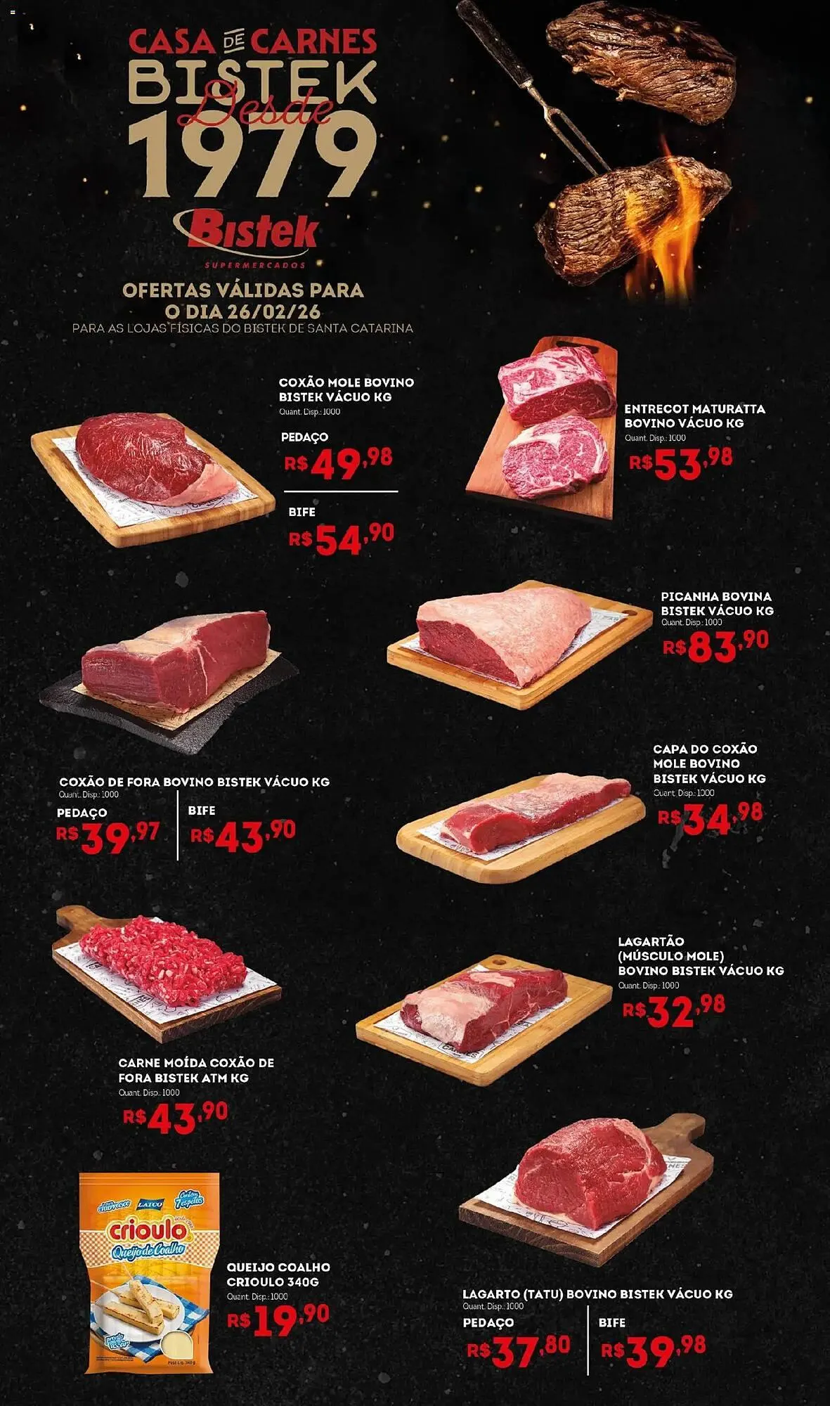 Encarte de Encarte Bistek Supermercados 26 de fevereiro até 26 de fevereiro 2026 - Pagina 1