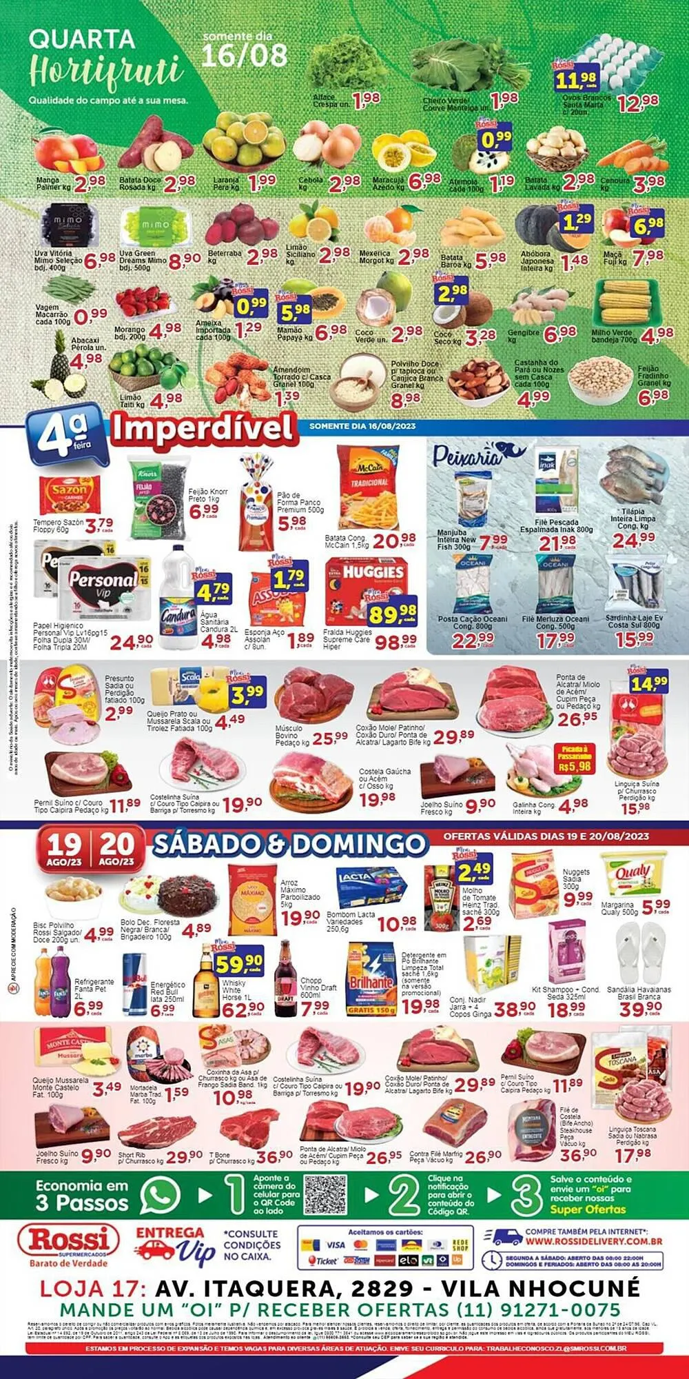 Encarte de Catálogo Rossi Supermercado 16 de agosto até 19 de agosto 2023 - Pagina 4