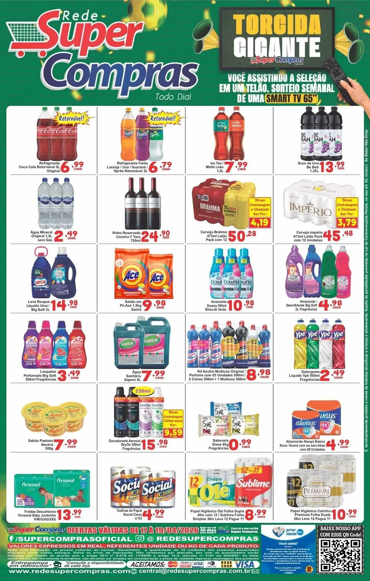 Encarte de Encarte Rede Super Compras 17 de abril até 19 de abril 2026 - Pagina 1