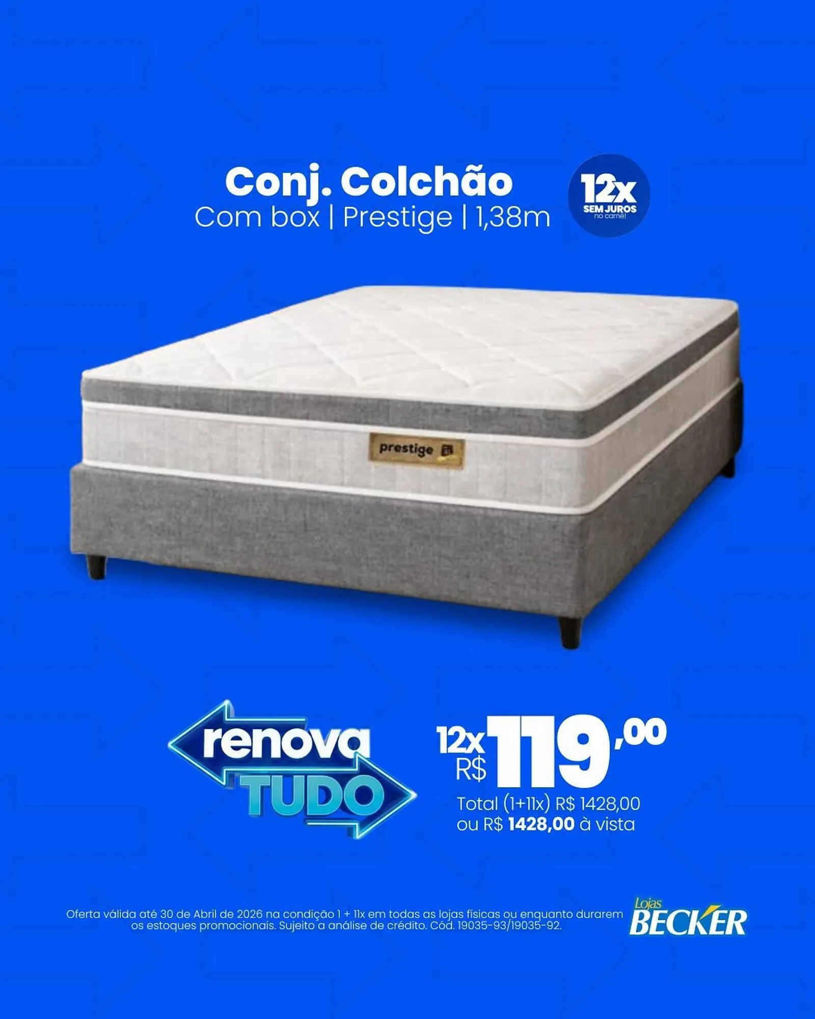 Encarte de Folheto Lojas Becker 7 de abril até 30 de abril 2026 - Pagina 1