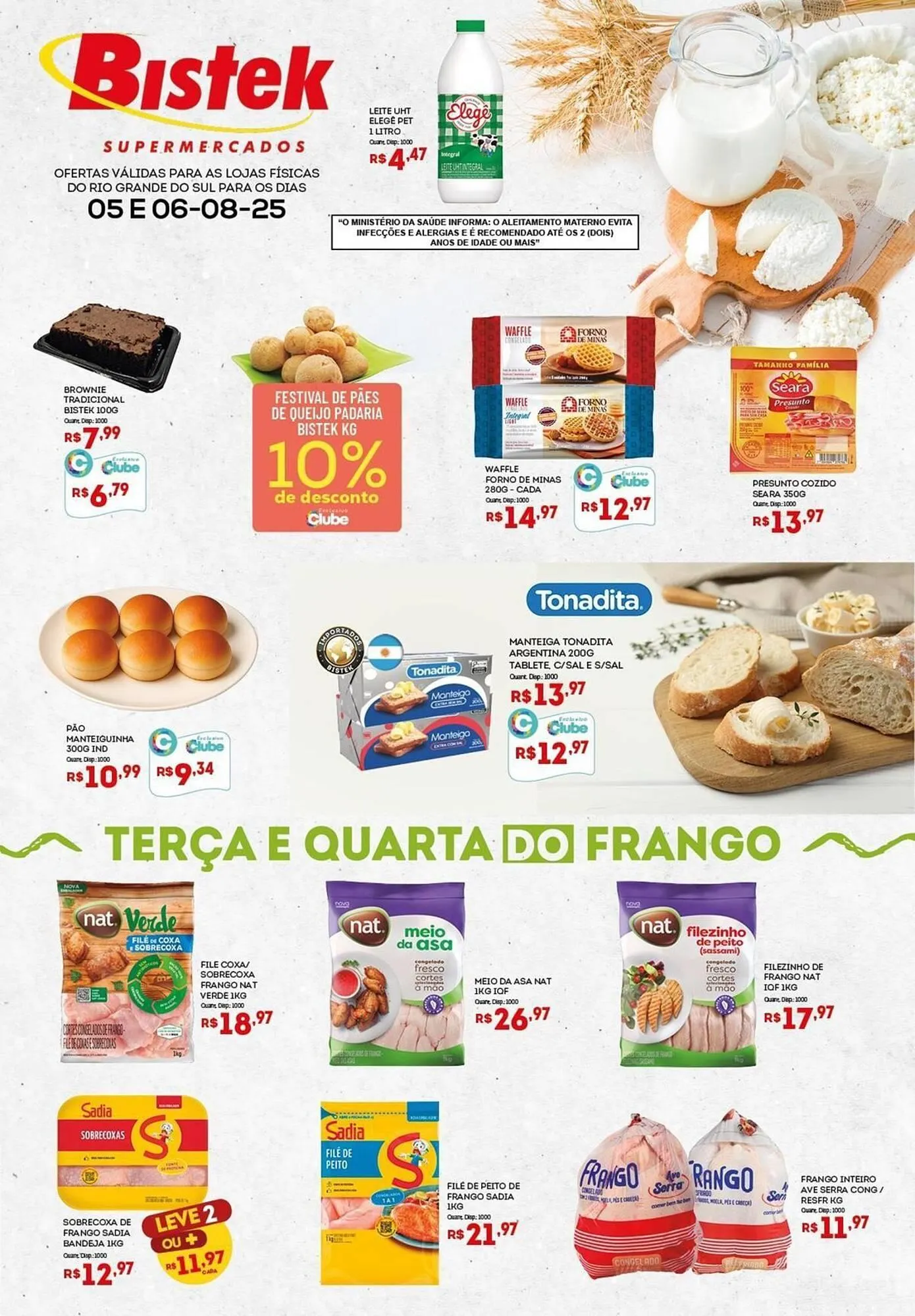 Encarte de Catálogo Bistek Supermercados 5 de agosto até 6 de agosto 2025 - Pagina 1