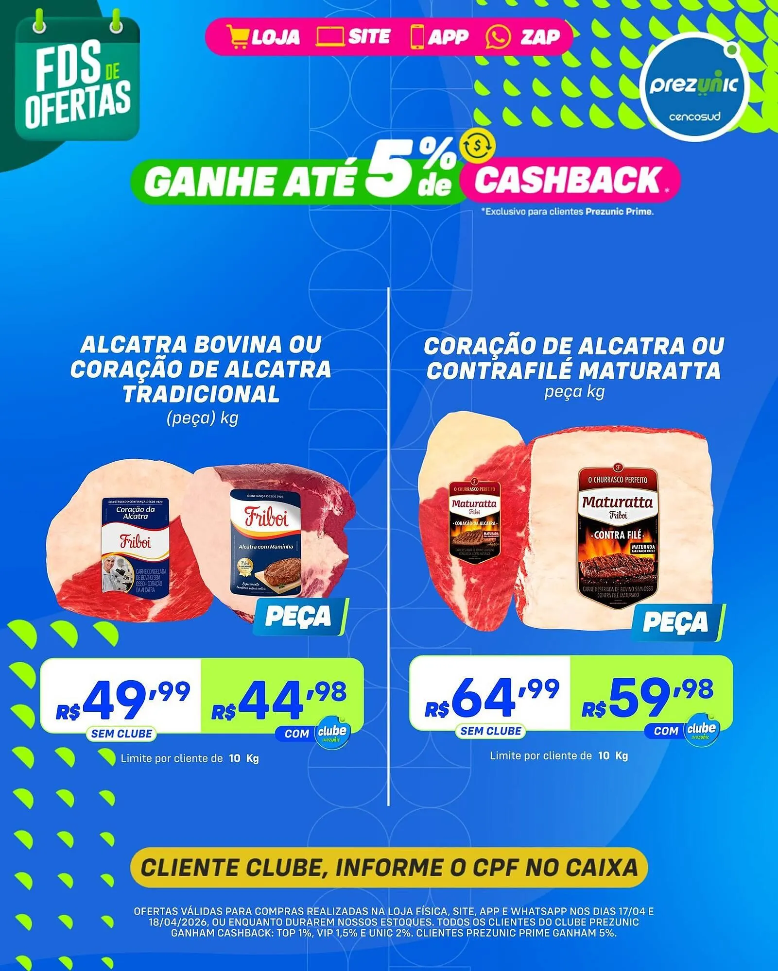 Encarte de Encarte Prezunic 17 de abril até 18 de abril 2026 - Pagina 1