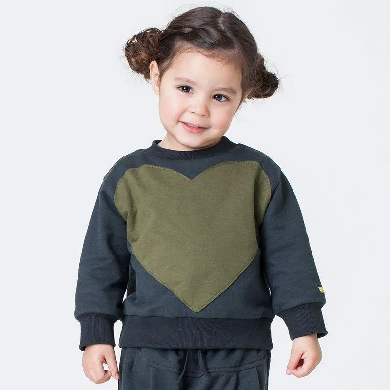 Conjunto Toddler Menina Heart Chumbo