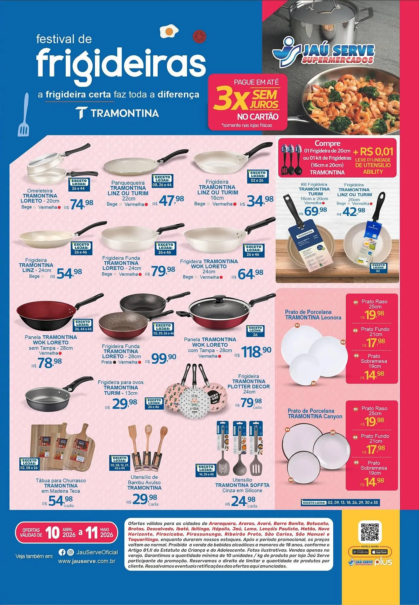 Encarte de Catálogo Supermercados Jau Serve 15 de abril até 11 de maio 2026 - Pagina 1