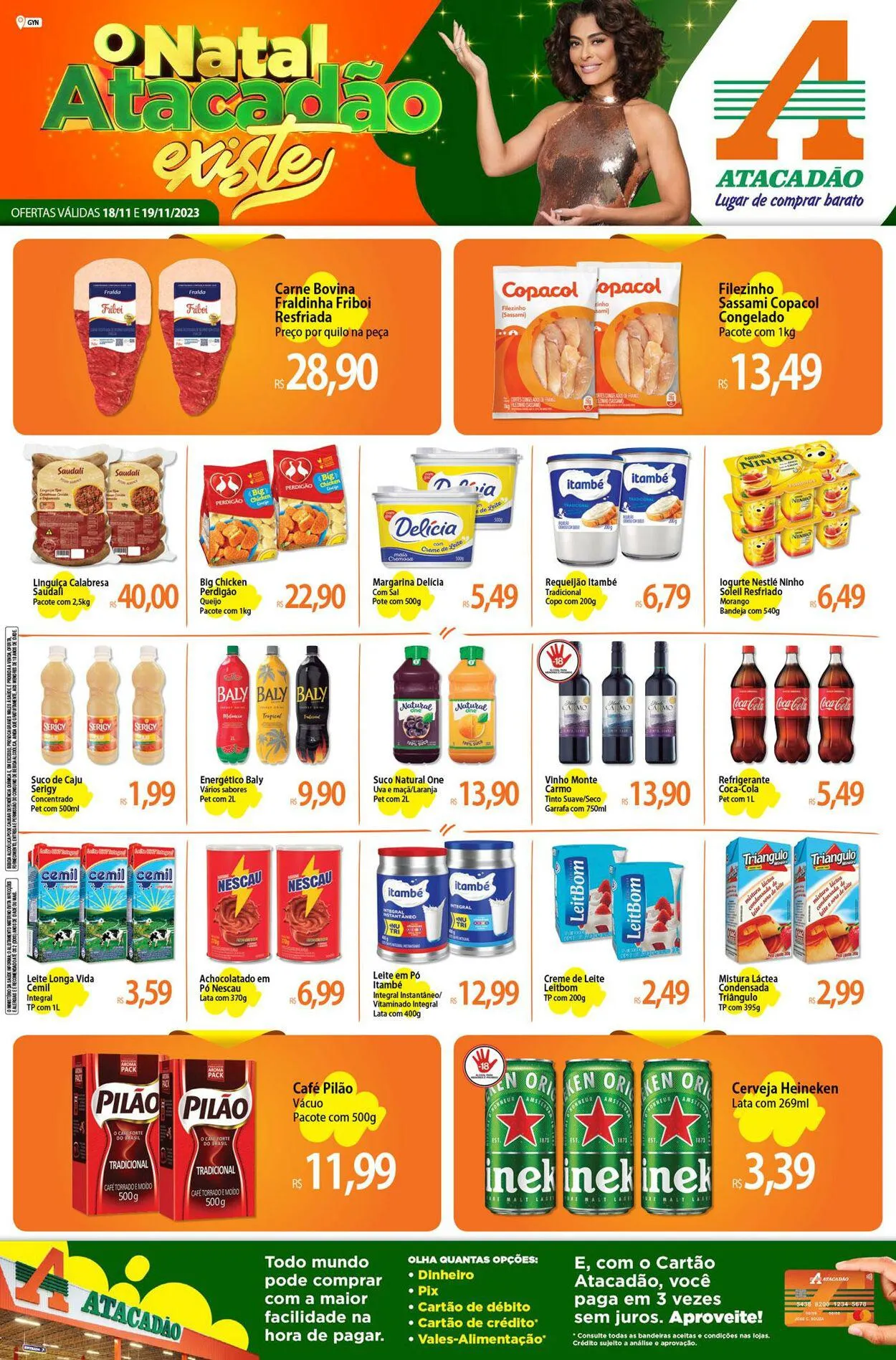 Encarte de Atacadão - GO - Aparecida de Goiânia e Goiânia 18 de novembro até 19 de novembro 2023 - Pagina 1