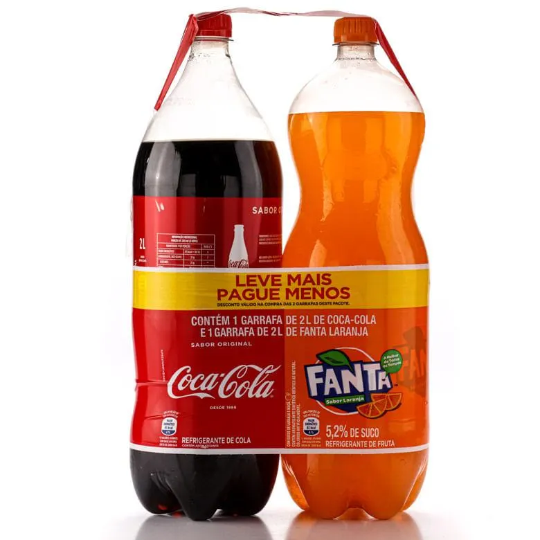 Refrigerante Coca Cola + Fanta Laranja 2l