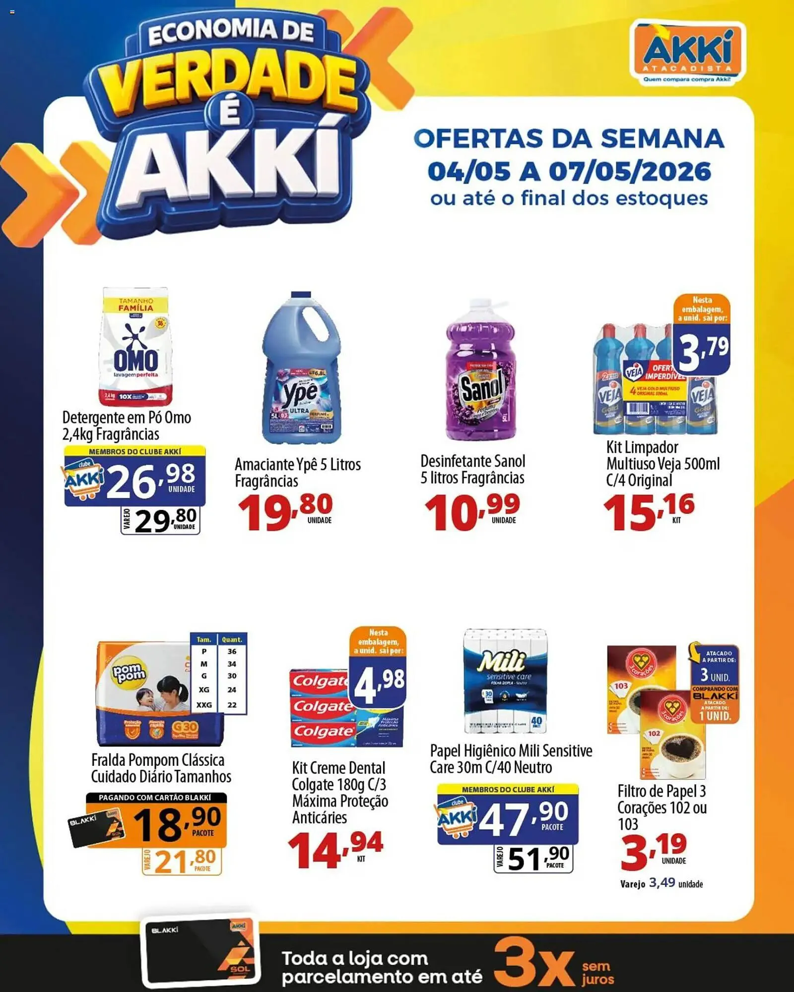 Encarte de Folheto Akki Atacadista 4 de maio até 7 de maio 2026 - Pagina 1