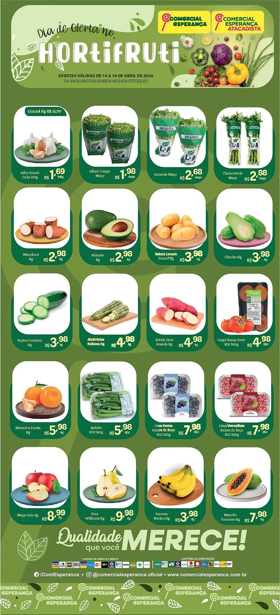 Encarte de Folheto Comercial Esperança 14 de abril até 16 de abril 2026 - Pagina 1