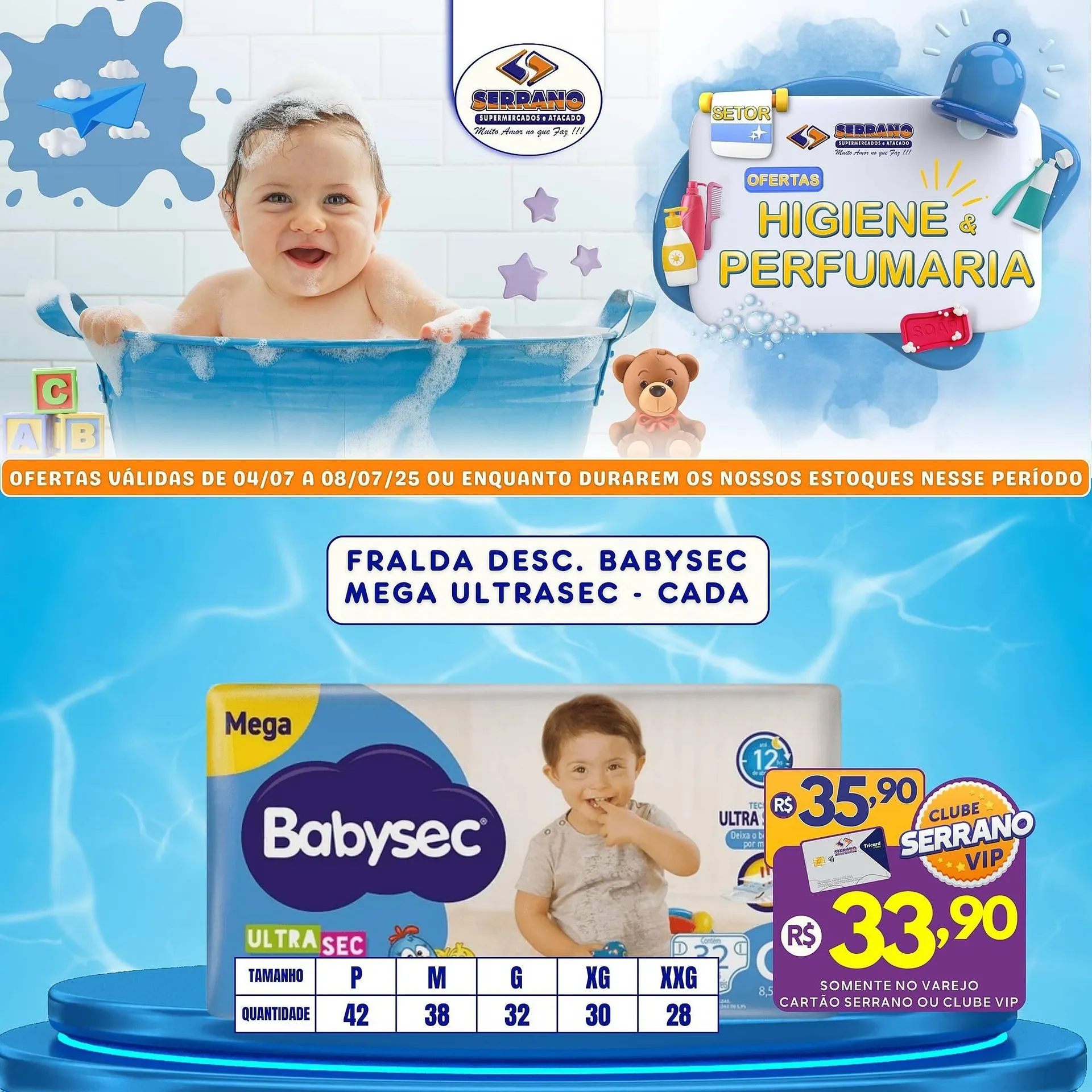 Encarte de Catálogo Serrano Supermercado 7 de julho até 8 de julho 2025 - Pagina 1