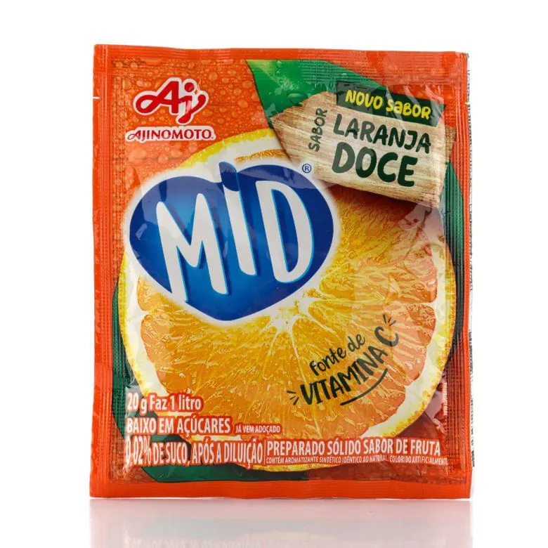 Refresco em Pó Mid Laranja Doce 20 g