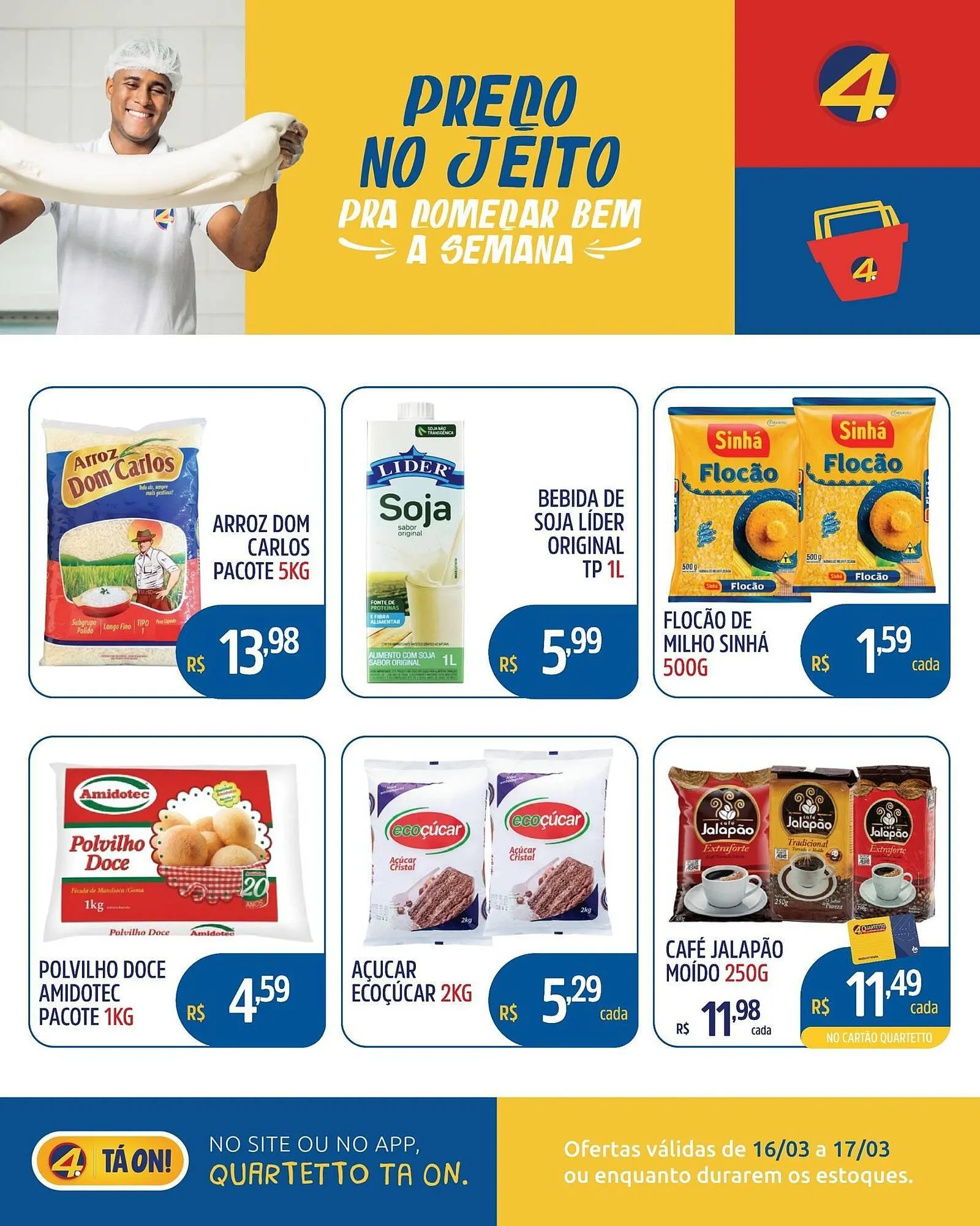 Encarte de Catálogo Quartetto Supermercados 16 de março até 17 de março 2026 - Pagina 1