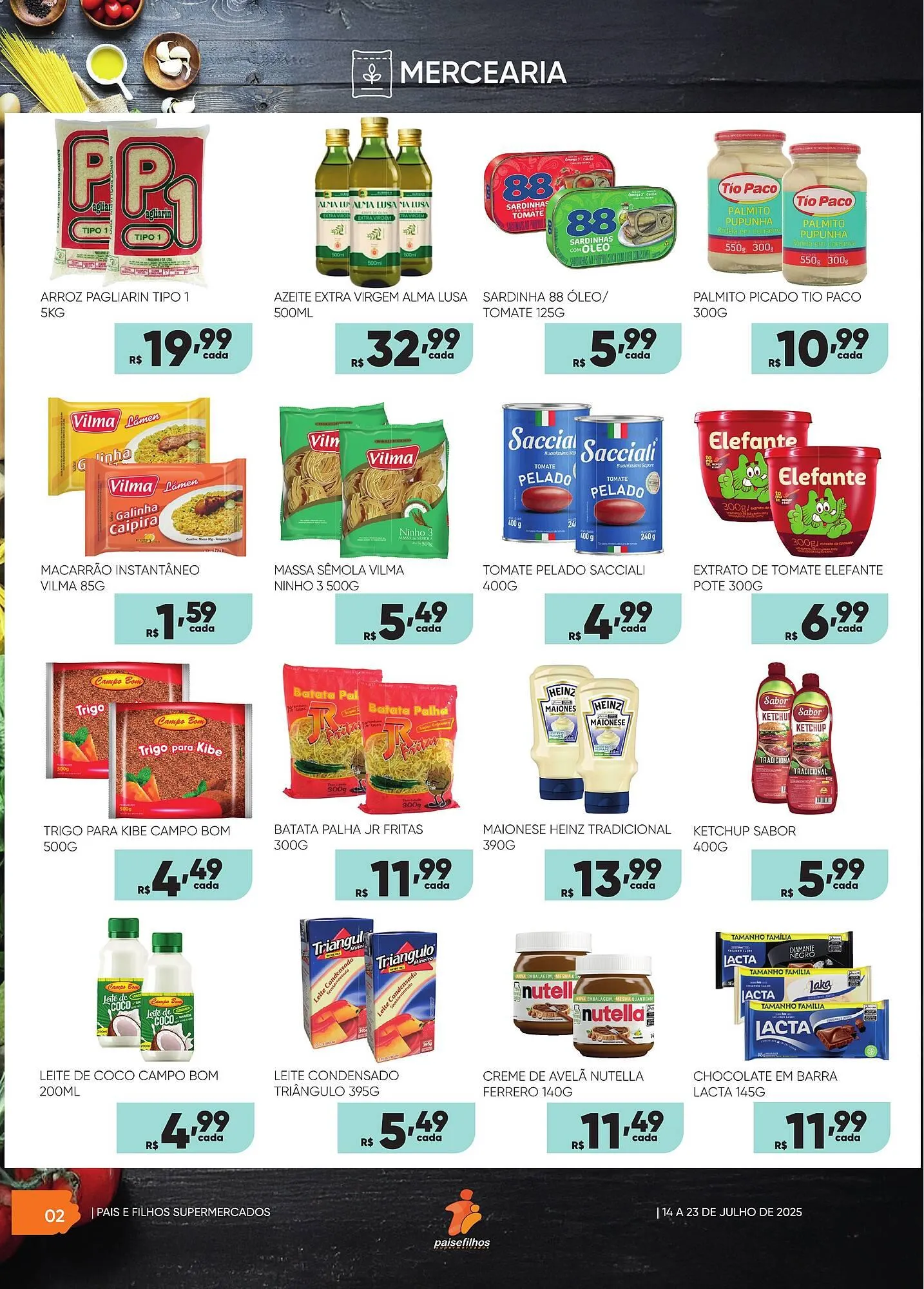 Encarte de Catálogo Pais e Filhos Supermercados 14 de julho até 23 de julho 2025 - Pagina 2