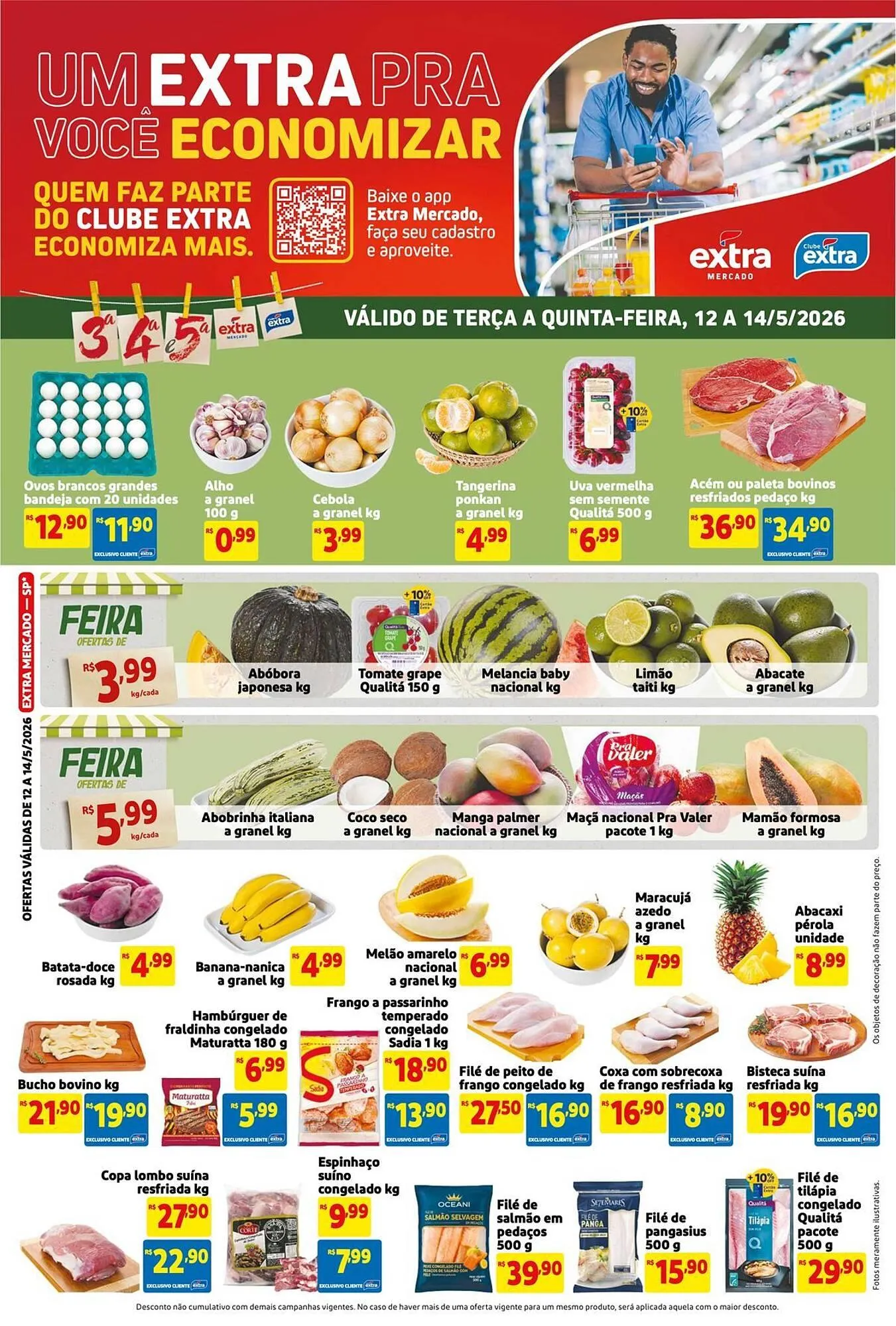 Encarte de Encarte Mercado Extra 12 de maio até 14 de maio 2026 - Pagina 1