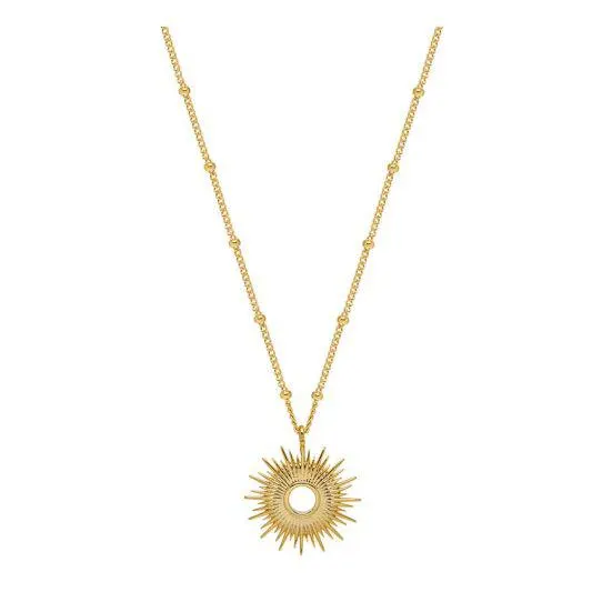 Full Sunburst Gold Necklace