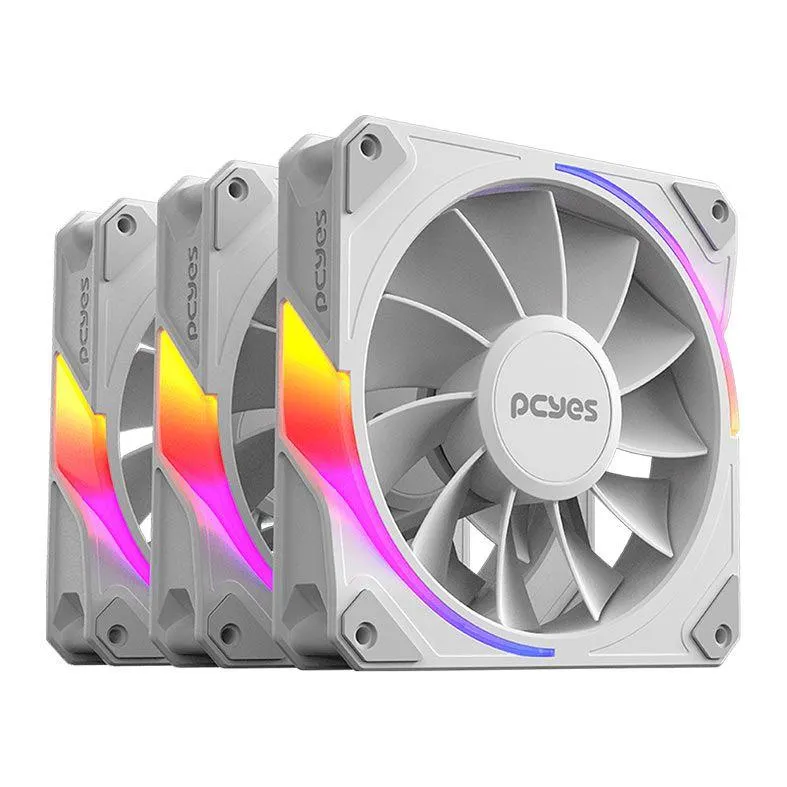 Kit Ventoinhas PCYes Sangue Frio 3 Reverse, ARGB, 3x120mm, White Ghost, K3ARGBSF3WGRVBR