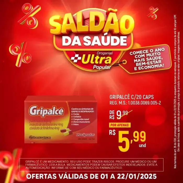 Encarte de Encarte Drogarias Ultra Popular 6 de janeiro até 22 de janeiro 2025 - Pagina 6