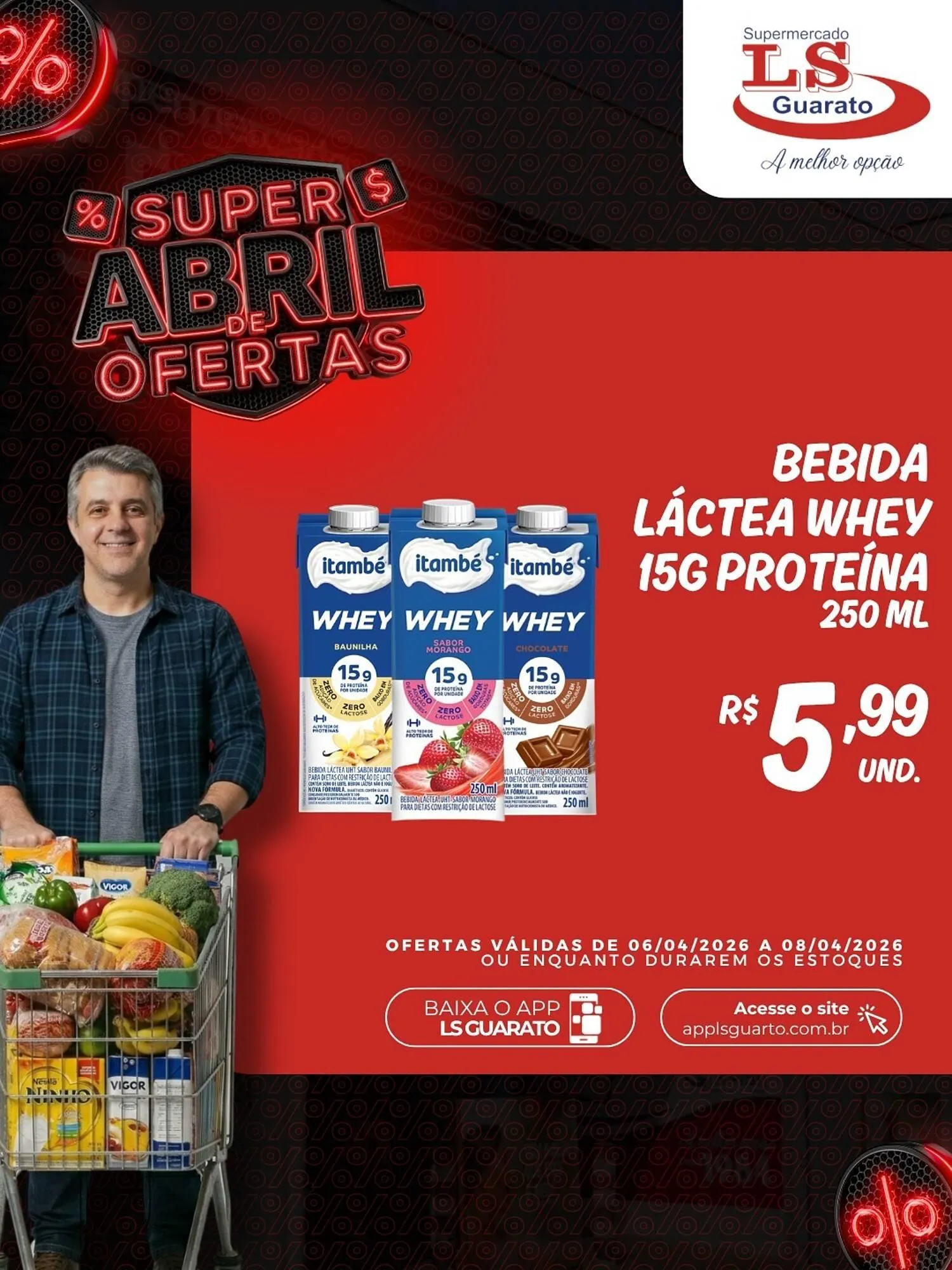 Encarte de Catálogo Supermercado LS Guarato 6 de abril até 8 de abril 2026 - Pagina 1