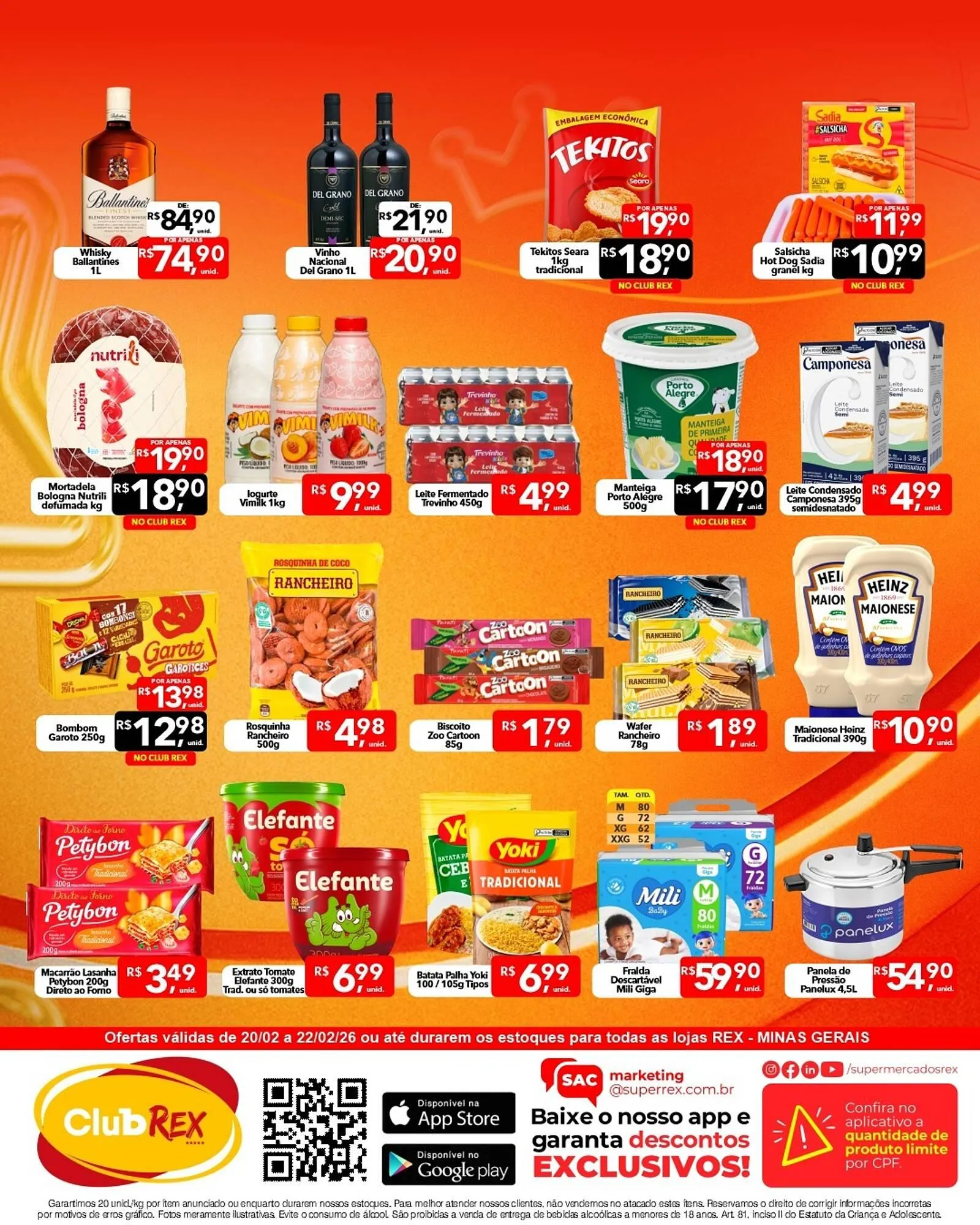 Encarte de Catálogo Supermercados Rex 20 de fevereiro até 22 de fevereiro 2026 - Pagina 2