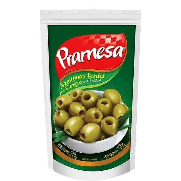 Azeitona Pramesa Verde sem caroço 120g