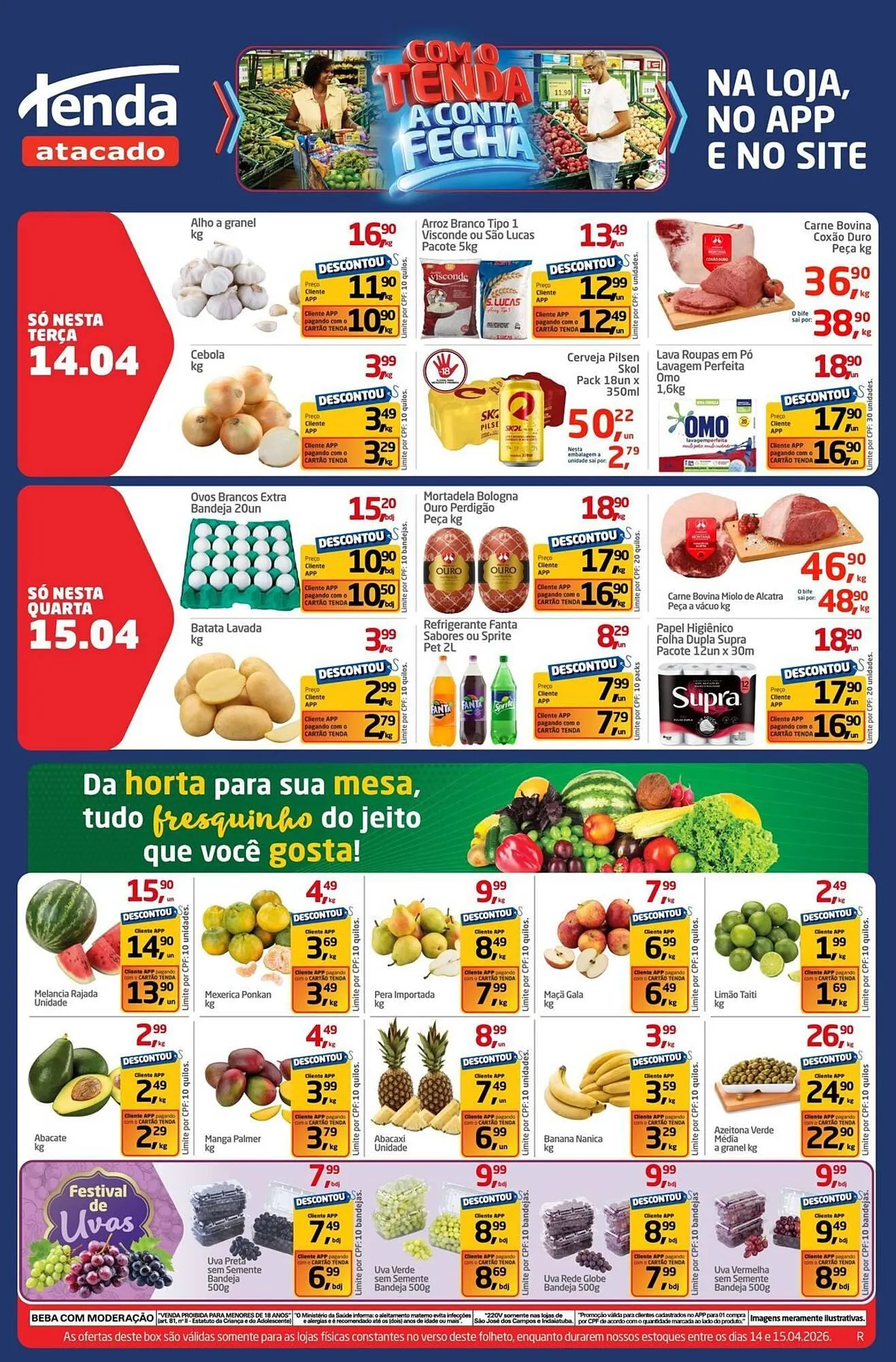 Encarte de Folheto Tenda Atacado 14 de abril até 15 de abril 2026 - Pagina 1