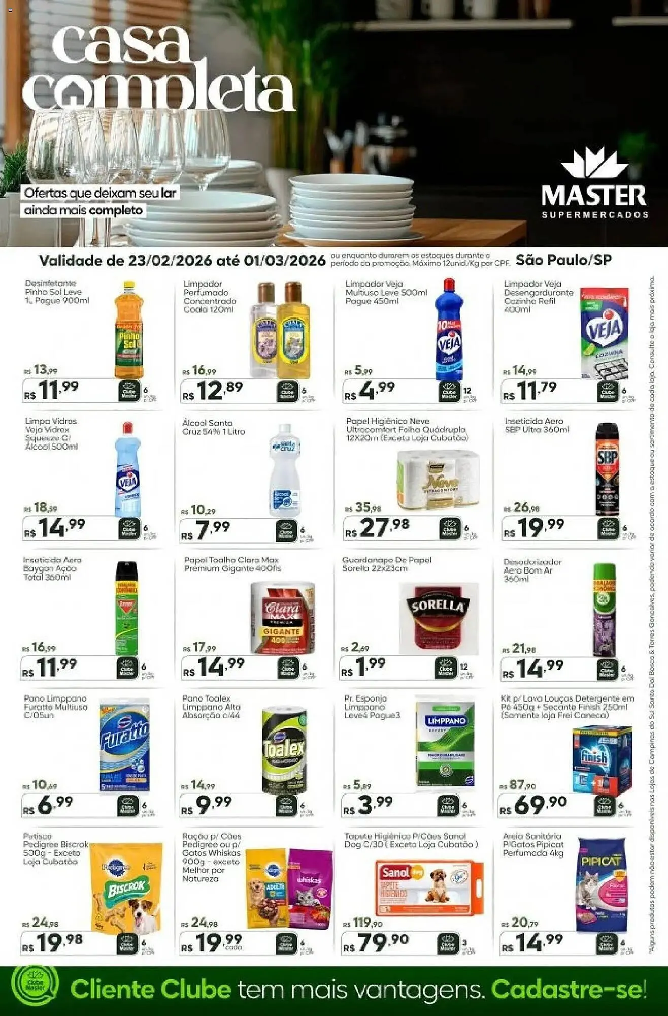 Encarte de Folheto Master Supermercados 23 de fevereiro até 1 de março 2026 - Pagina 1