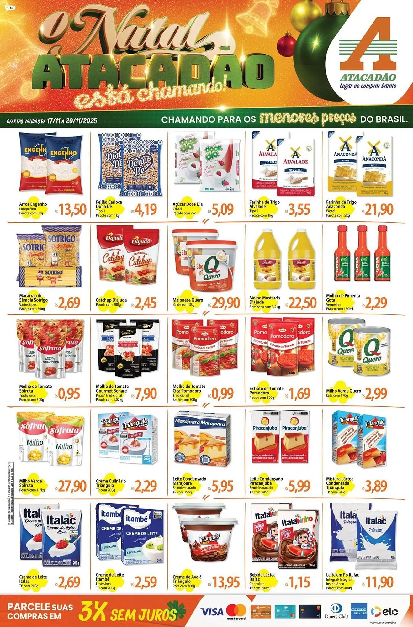 Encarte de Folheto Atacadão 17 de novembro até 20 de novembro 2025 - Pagina 1