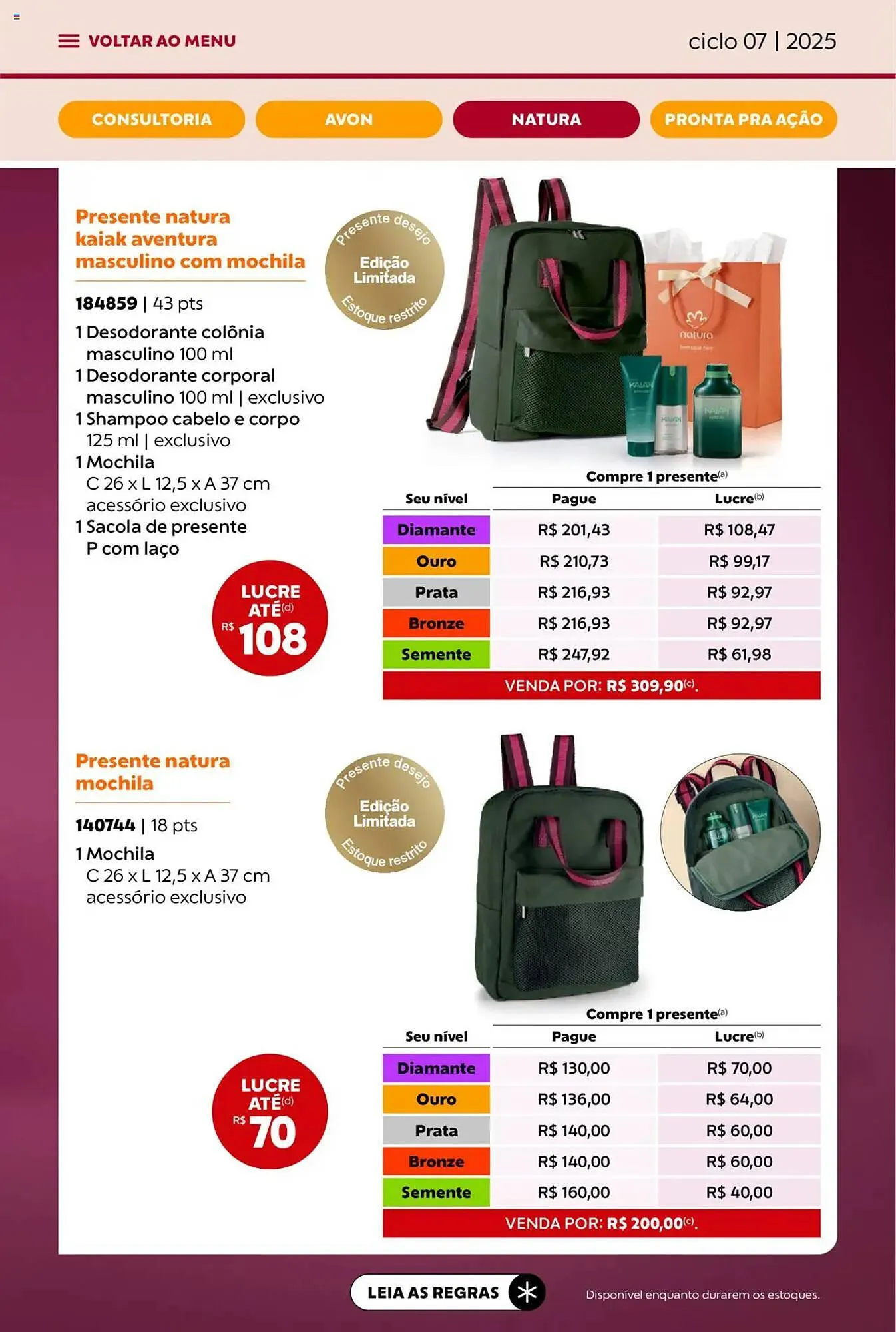 Encarte de Catálogo Avon 3 de abril até 1 de maio 2025 - Pagina 66