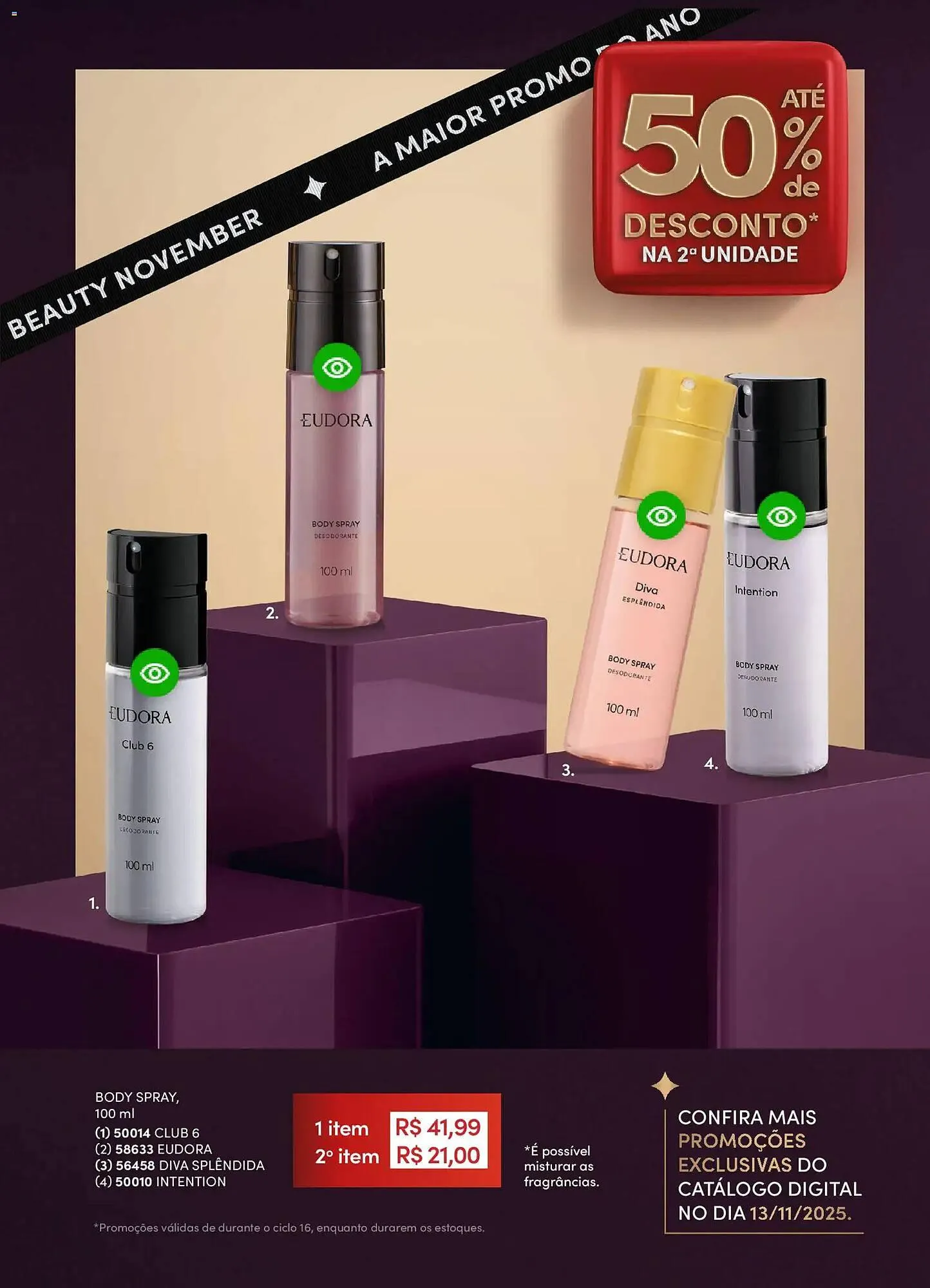 Encarte de Catálogo Eudora 29 de outubro até 27 de novembro 2025 - Pagina 125