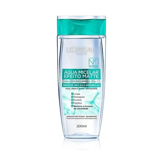 Água Micelar L'Oréal Paris Efeito Matte 200ml