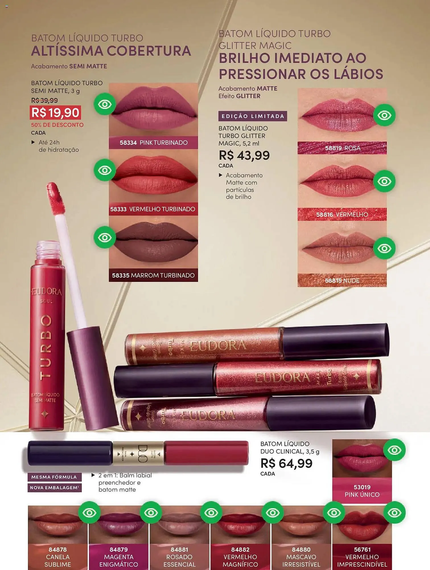 Encarte de Catálogo Eudora 19 de fevereiro até 19 de março 2026 - Pagina 52