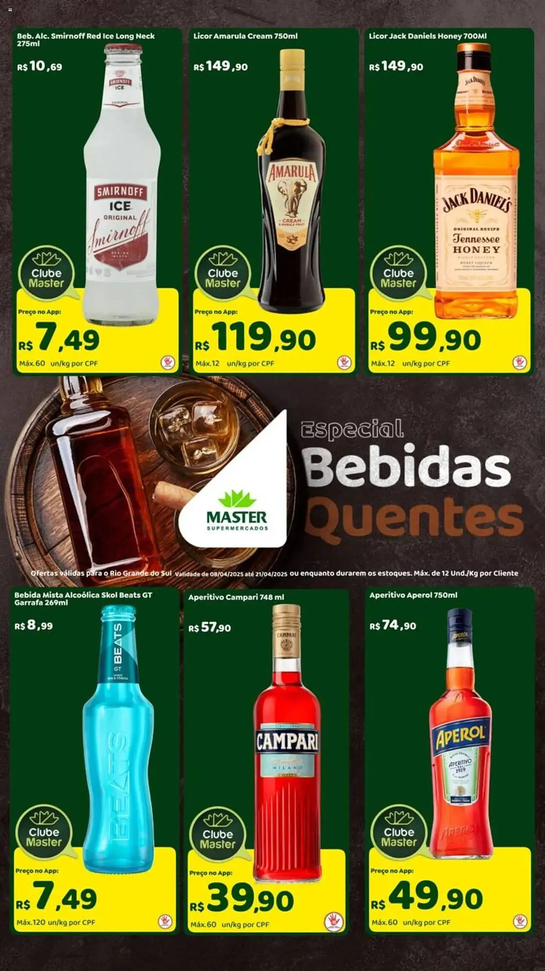 Encarte de Catálogo Master Supermercados 8 de abril até 21 de abril 2025 - Pagina 1