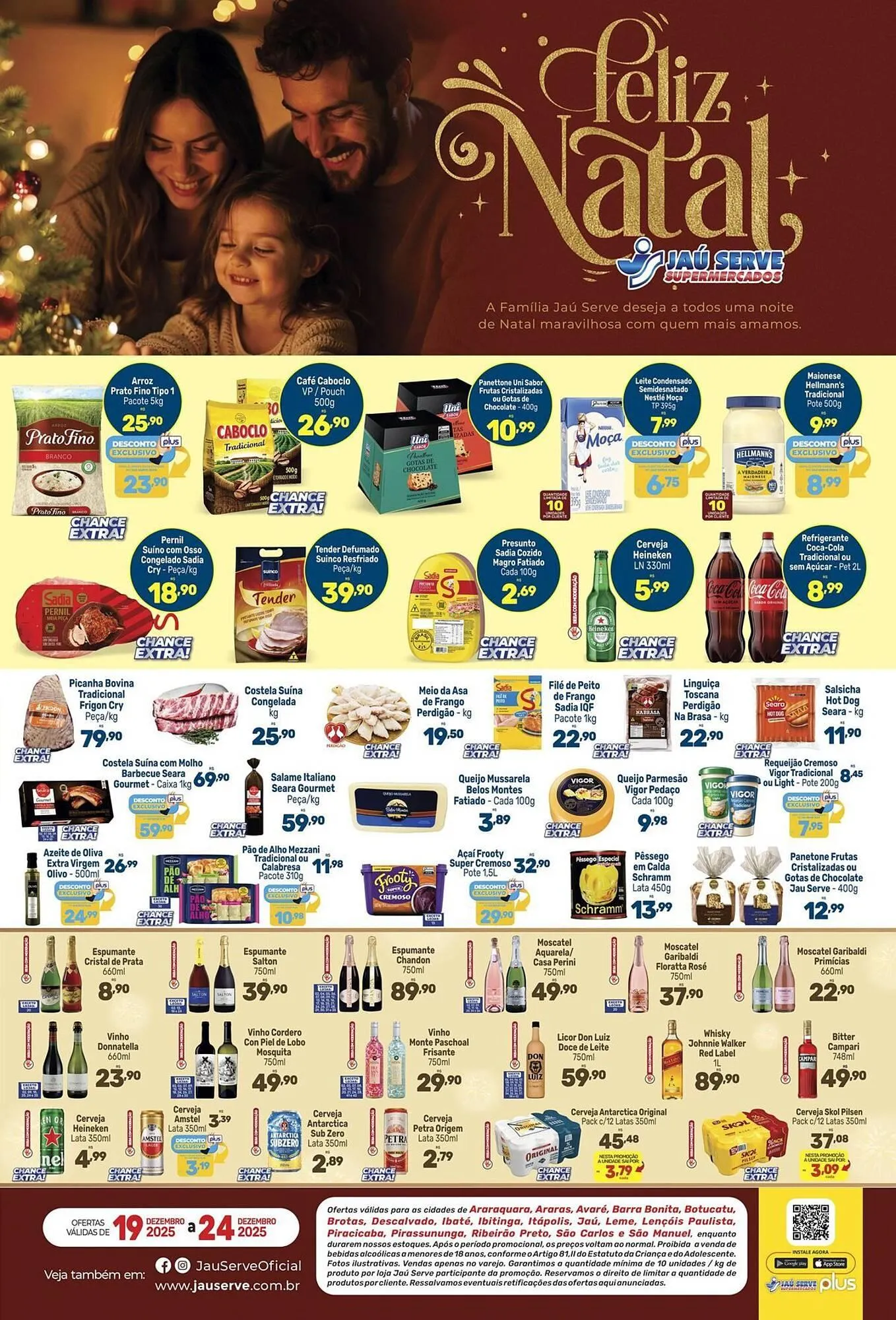 Encarte de Catálogo Supermercados Jau Serve 19 de dezembro até 24 de dezembro 2025 - Pagina 1