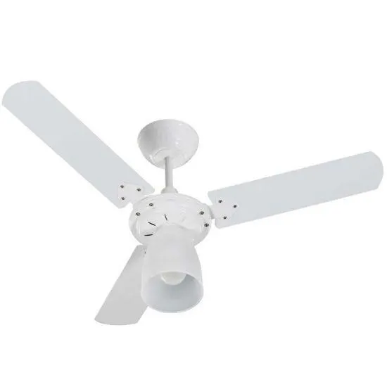 Ventilador de Teto Tron Marbela - 3 Pás, 130W de Potência - Branco