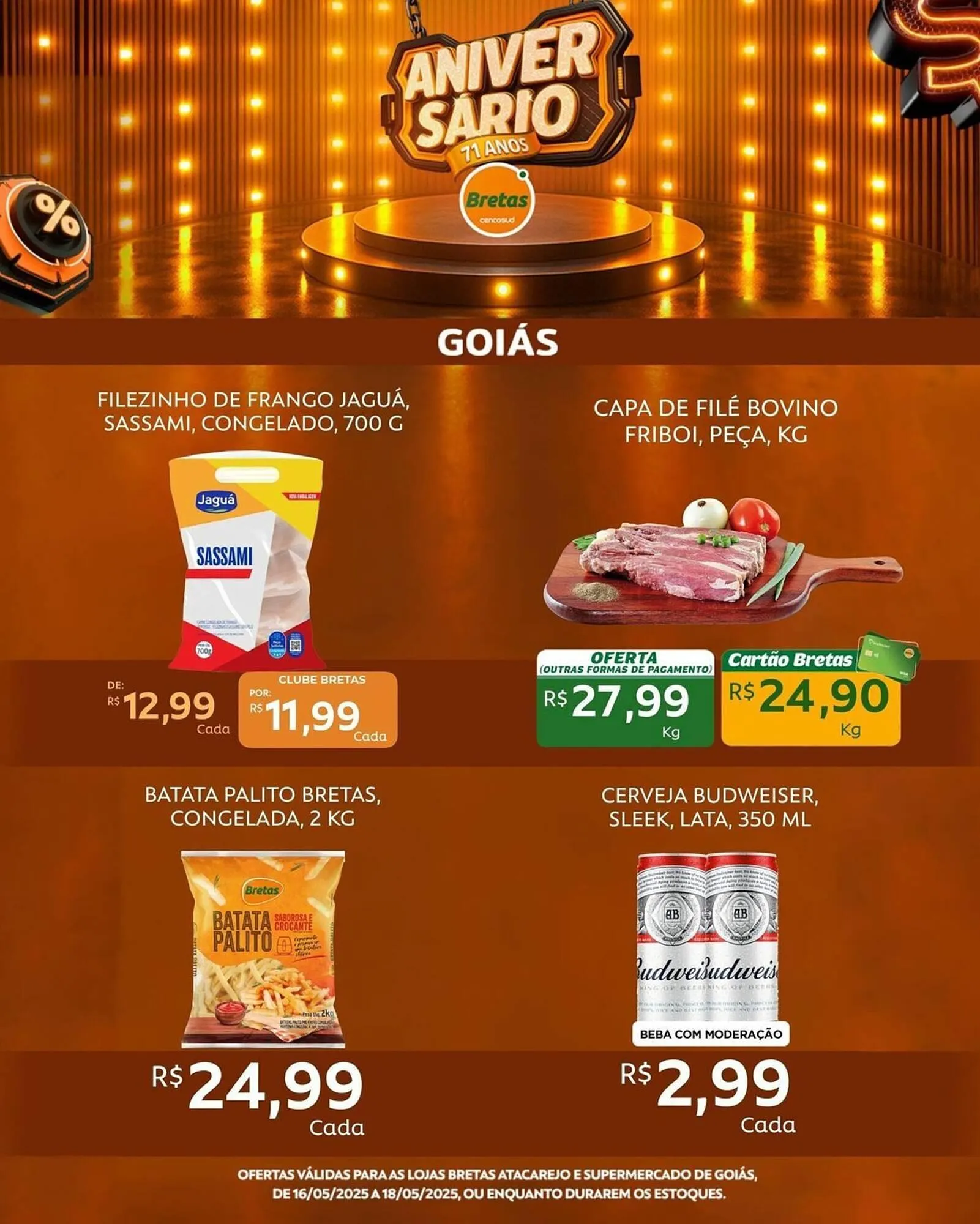 Encarte de Catálogo Supermercados Bretas 16 de maio até 18 de maio 2025 - Pagina 1