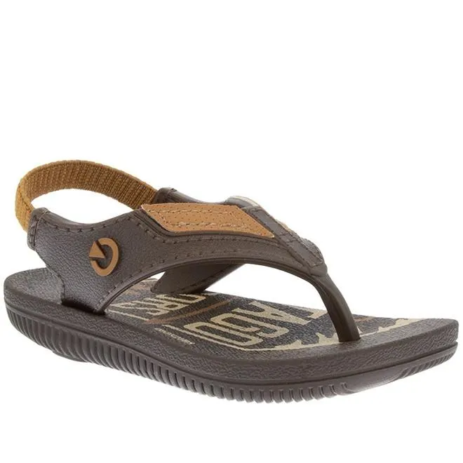 Chinelo Infantil Cartago Dakar Plus Baby Elástico Marrom