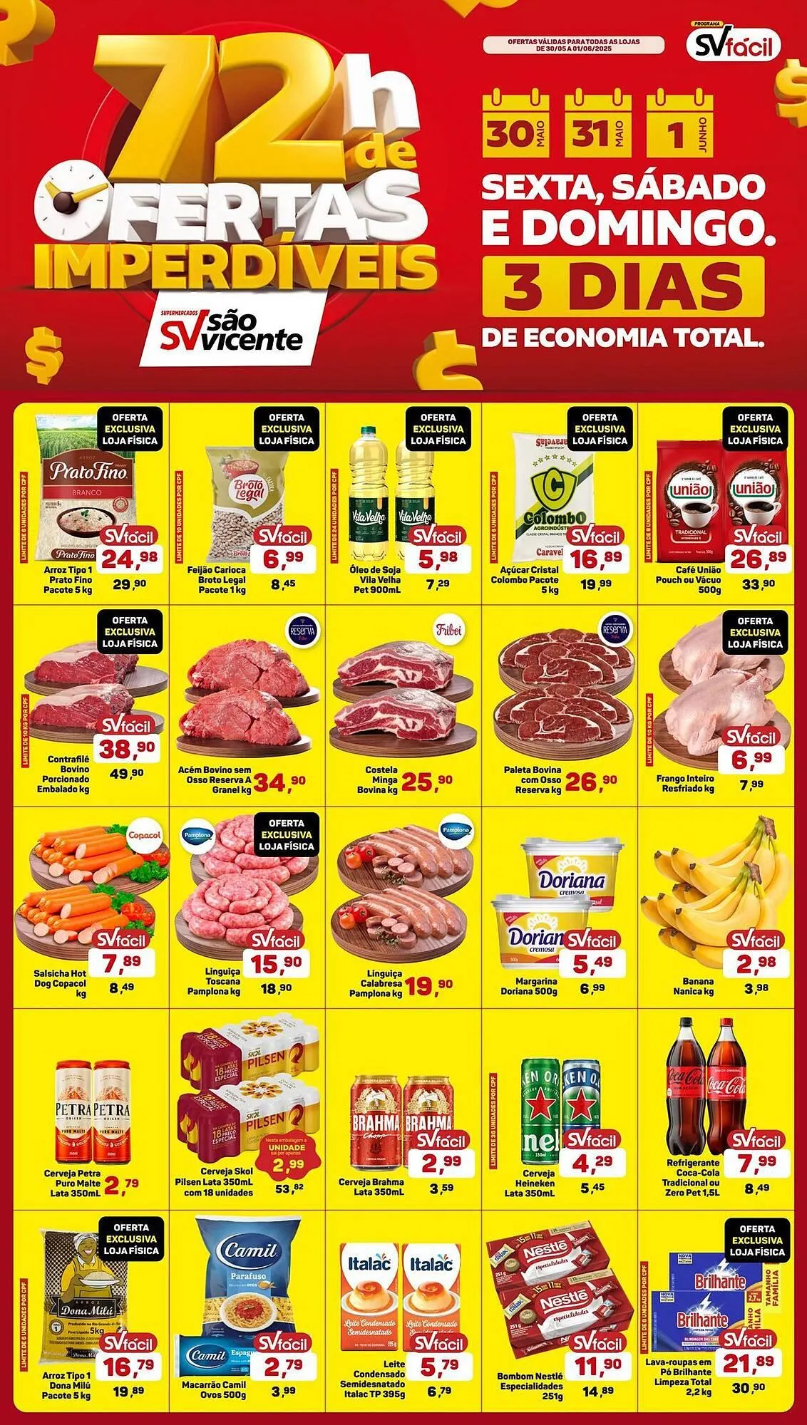 Encarte de Catálogo Supermercados São Vicente 30 de maio até 1 de junho 2025 - Pagina 1