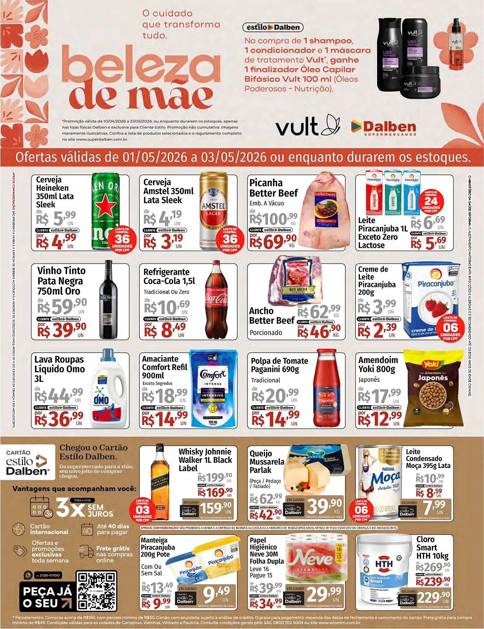 Encarte de Catálogo Supermercado Dalben 1 de maio até 3 de maio 2026 - Pagina 1