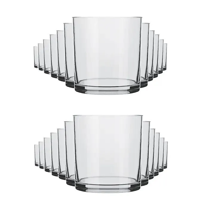 Jogo de Copos Rocks Cylinder Nadir - 320ml com 24 peças