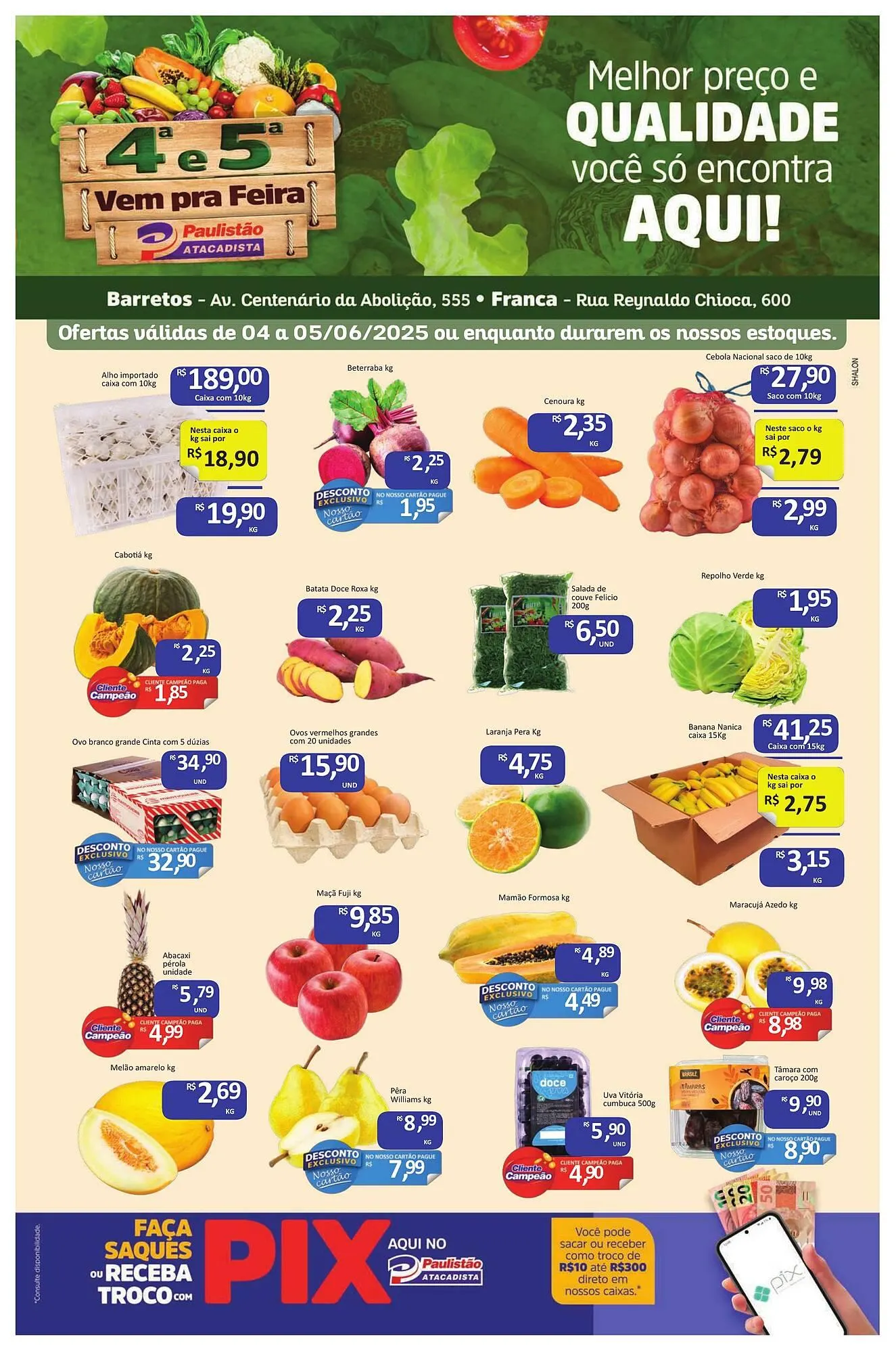 Encarte de Catálogo Paulistão Supermercados 4 de junho até 5 de junho 2025 - Pagina 1