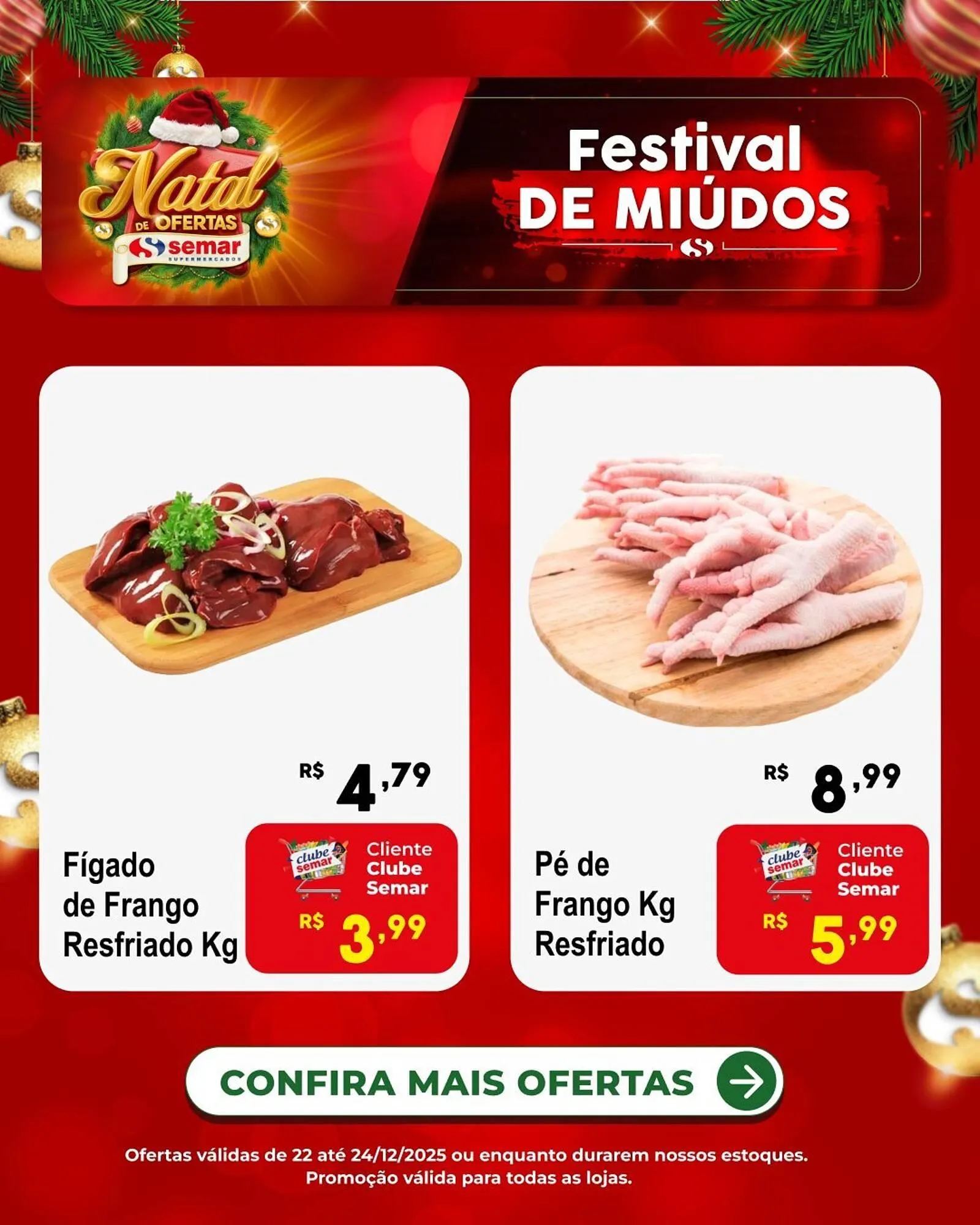 Encarte de Folheto Semar Supermercado 22 de dezembro até 24 de dezembro 2025 - Pagina 1