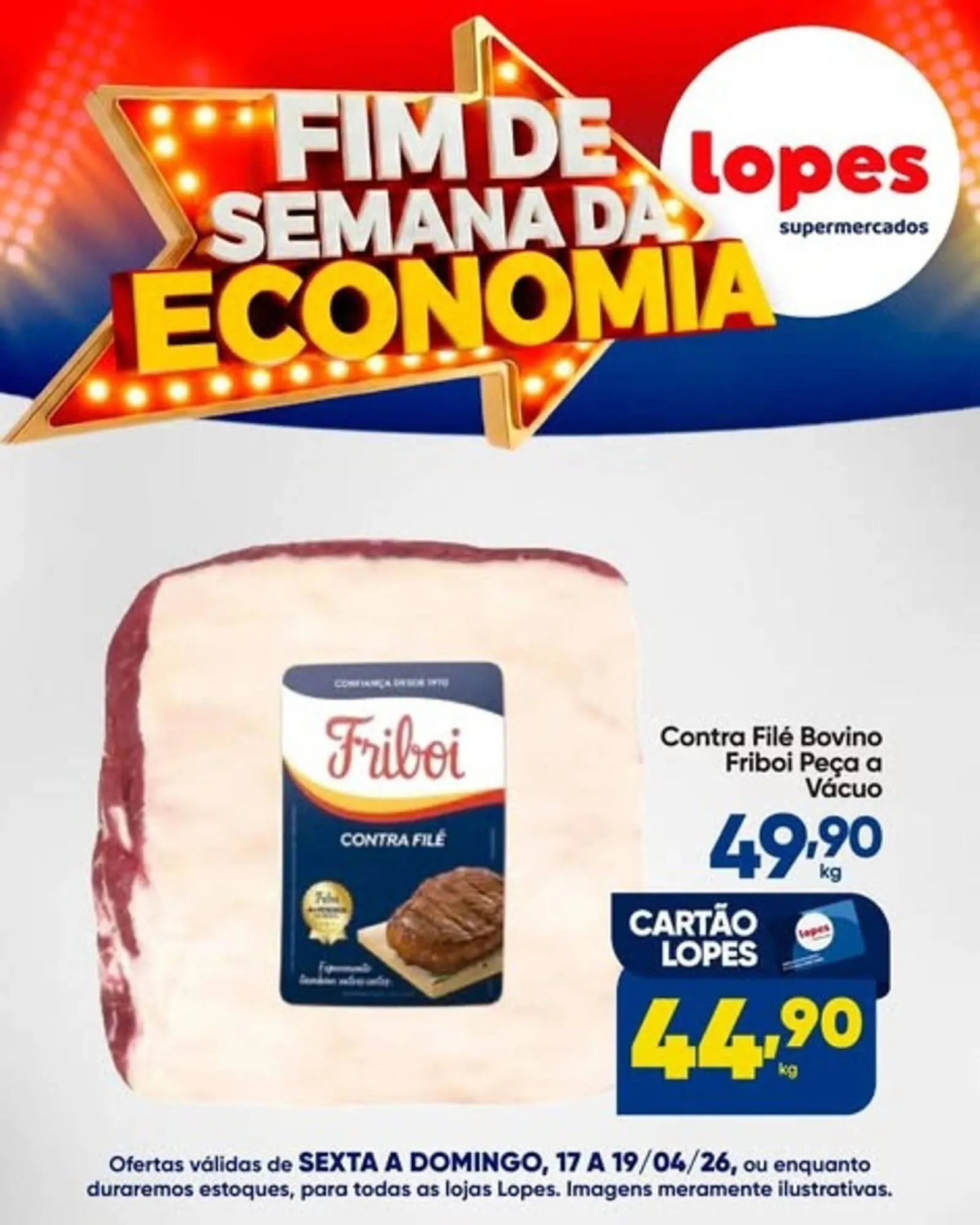 Encarte de Folheto Lopes Supermercados 17 de abril até 19 de abril 2026 - Pagina 1
