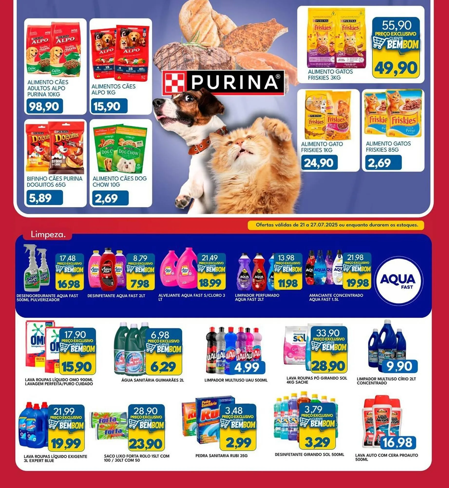 Encarte de Catálogo Rancho Bom Supermercados 21 de julho até 27 de julho 2025 - Pagina 1